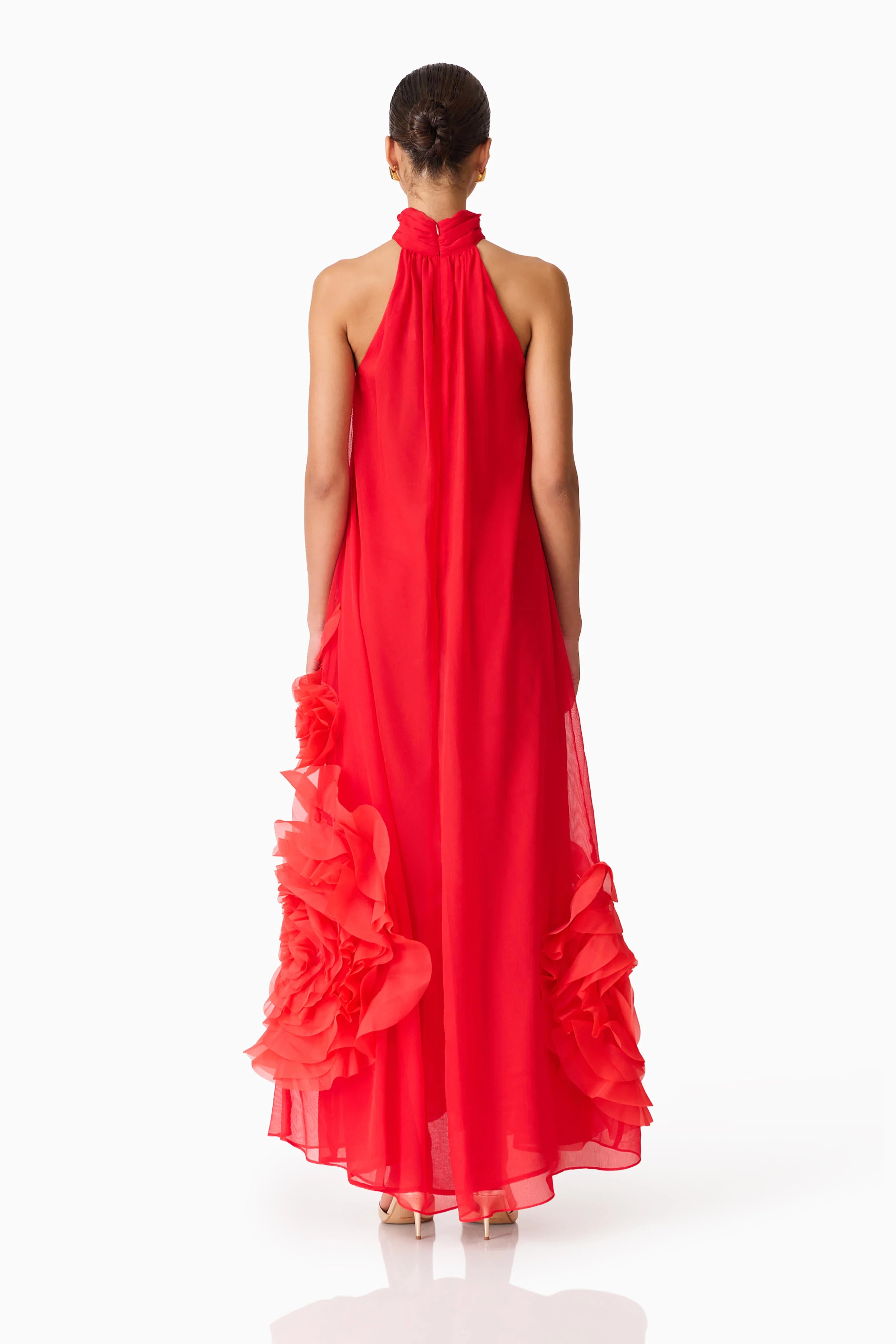 Evelin Halter Gown in Red