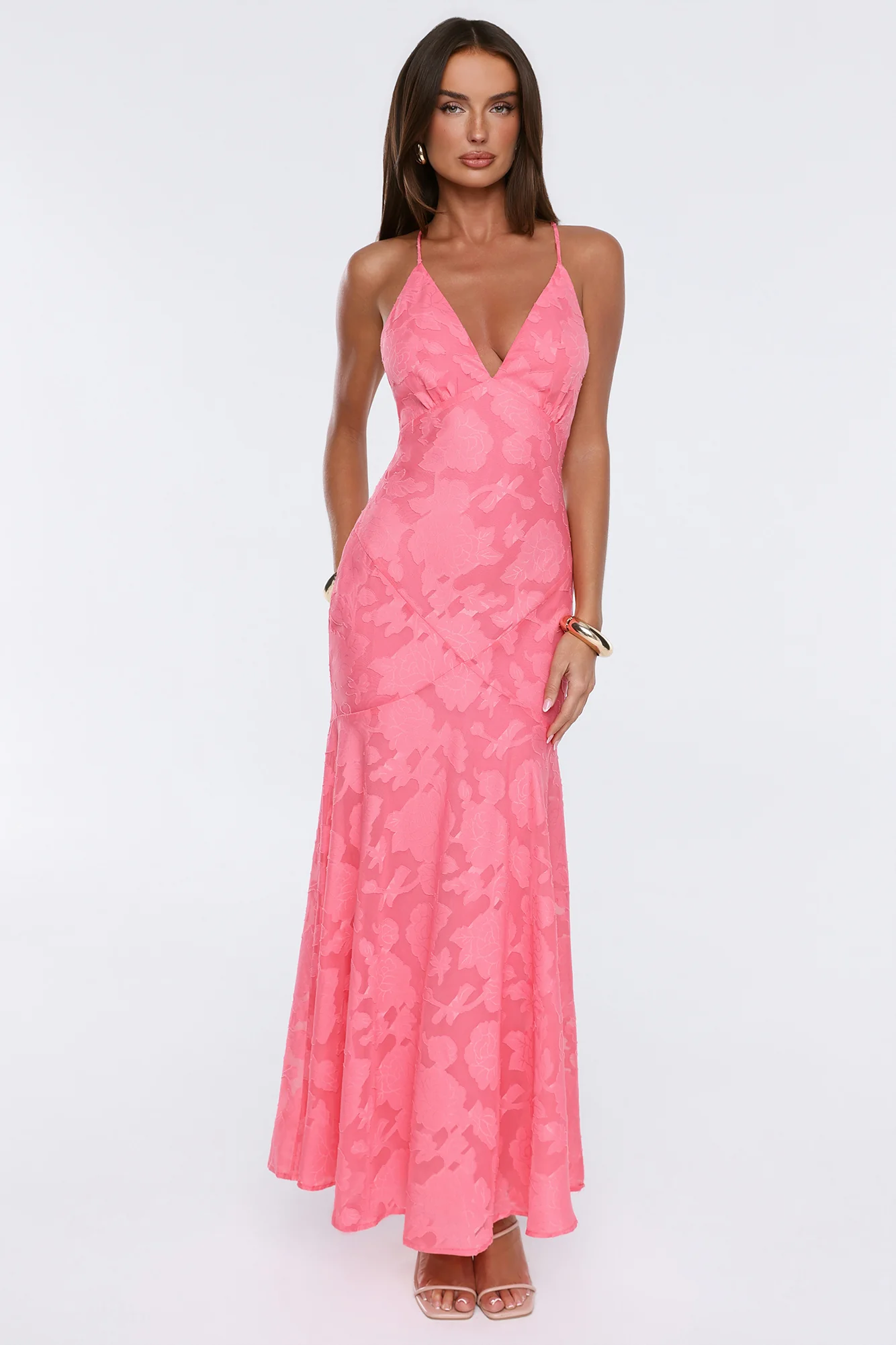 No Early Nights Maxi Dress Coral