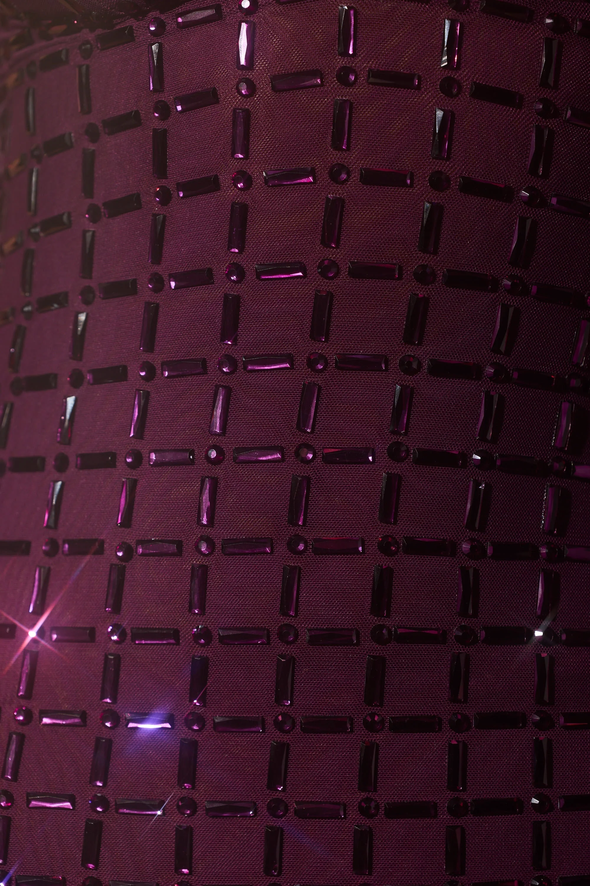 Embellished Plunge Mini Dress in Deep Purple - luluinthesky