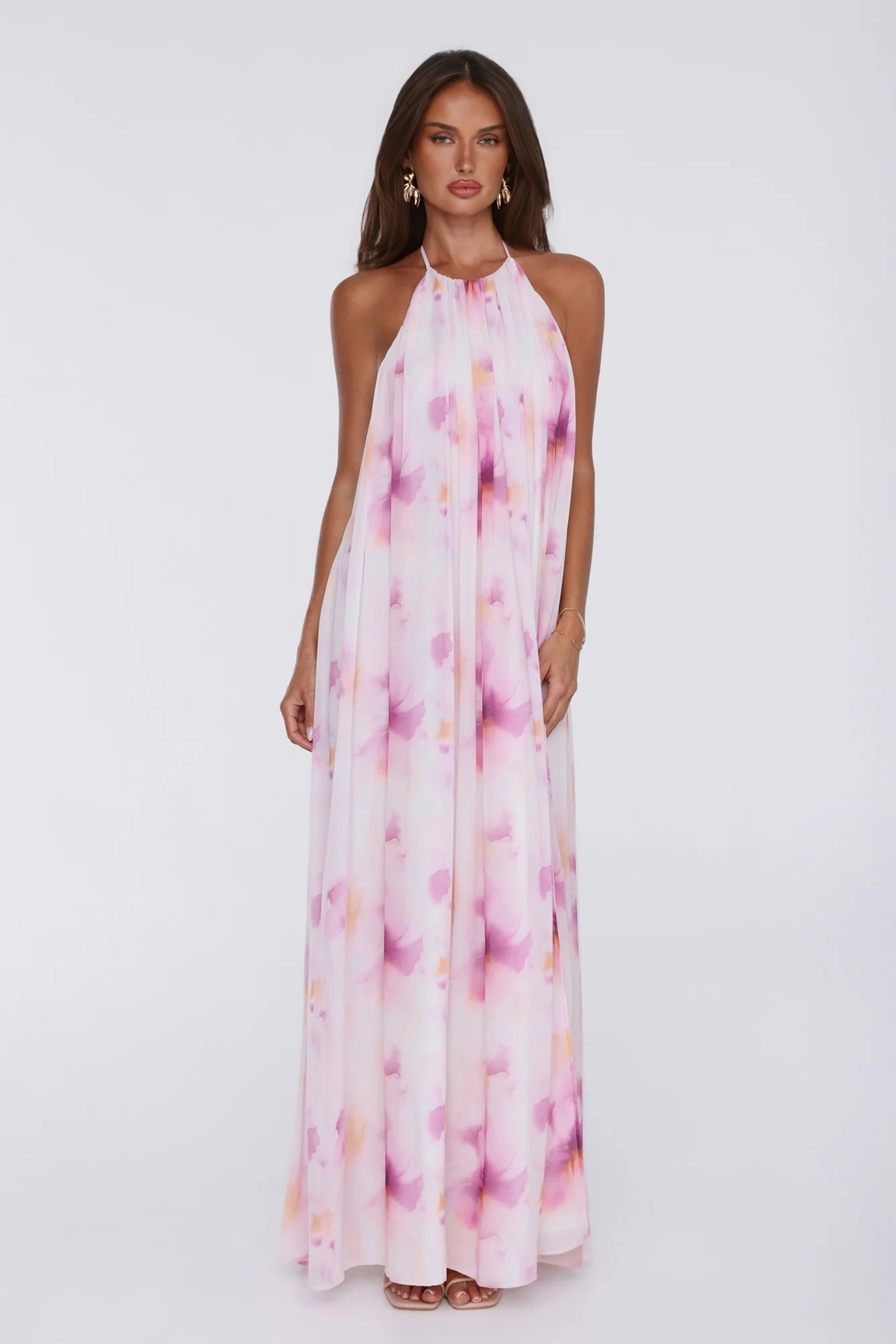 Radiant Queen Halter Maxi Dress Lilac