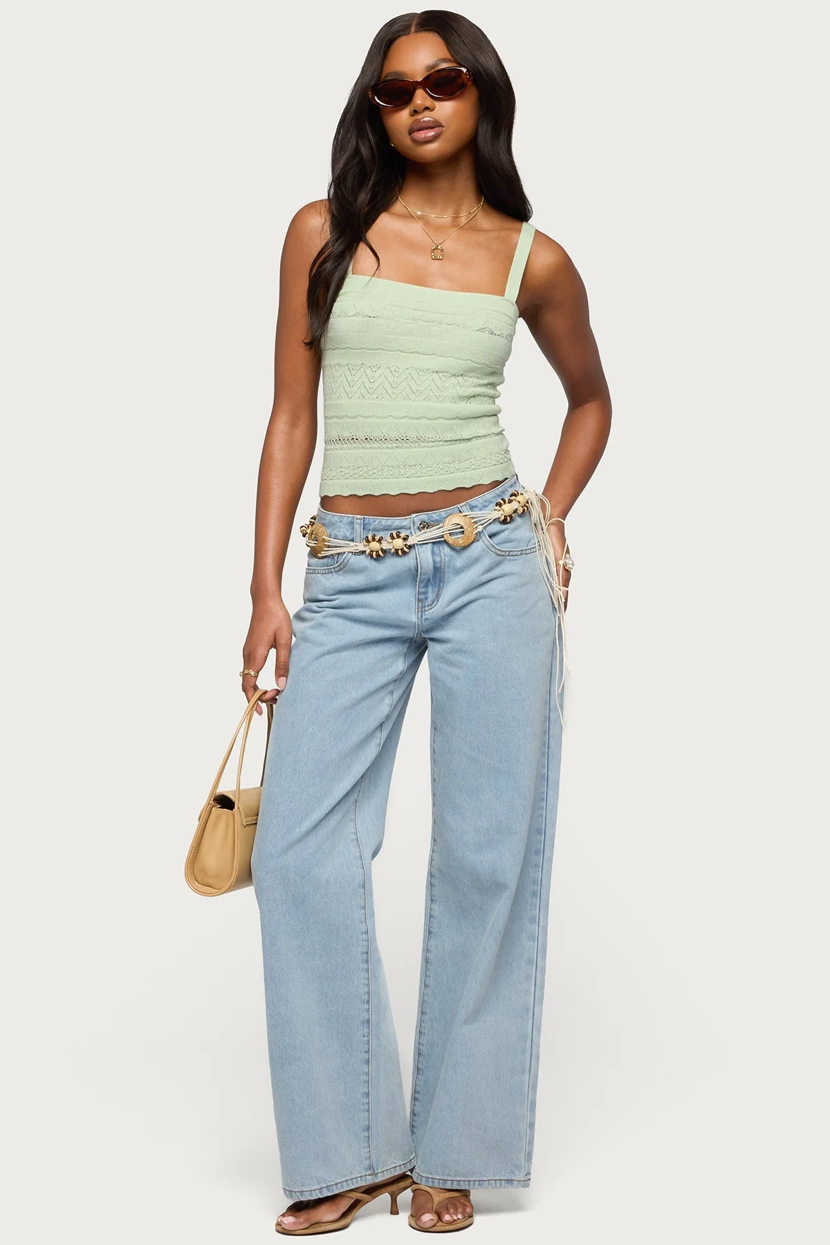Naia Pointelle Knit Tank Top