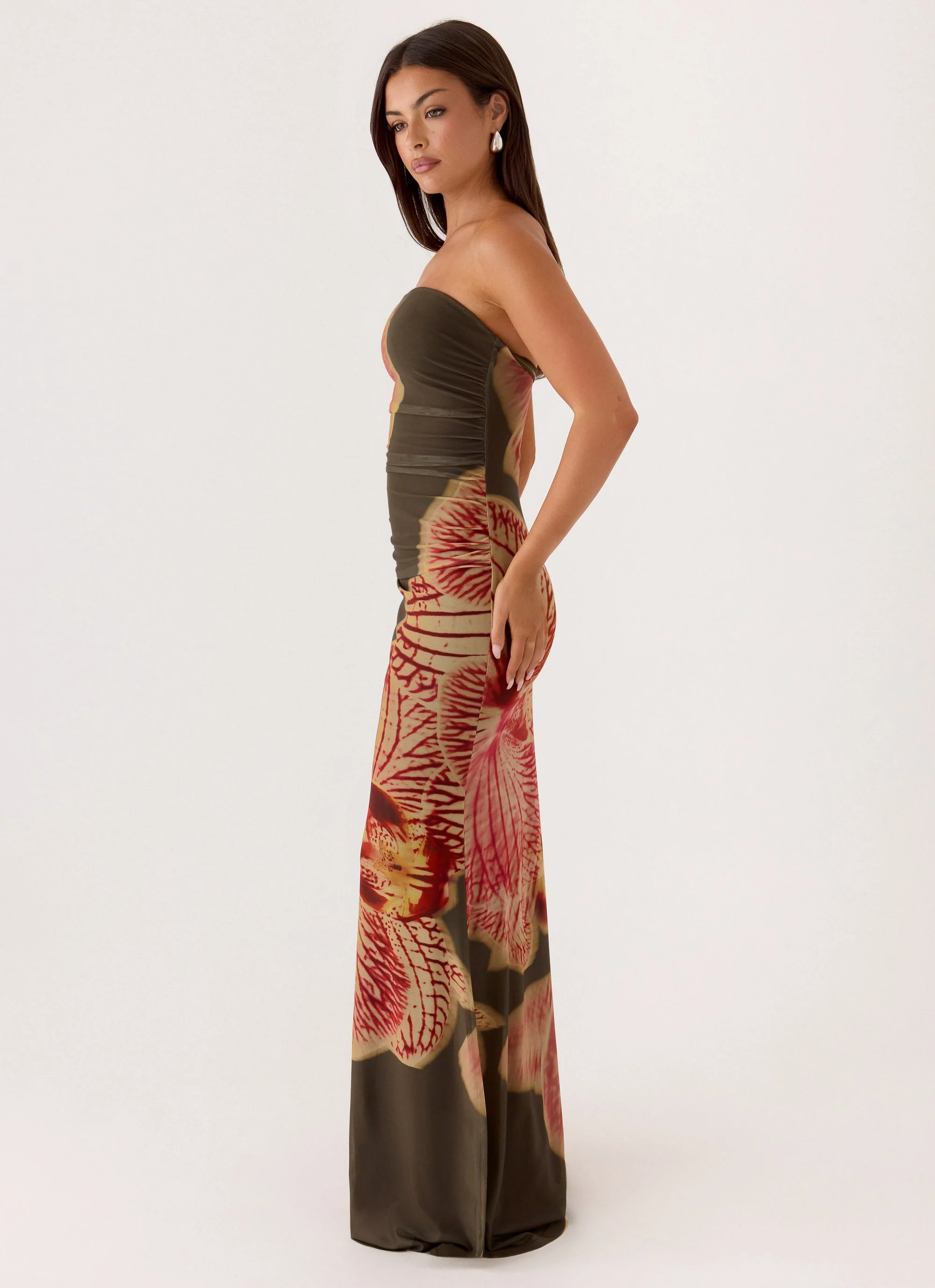 Iroha Strapless Maxi Dress - Jungle Grove - luluinthesky