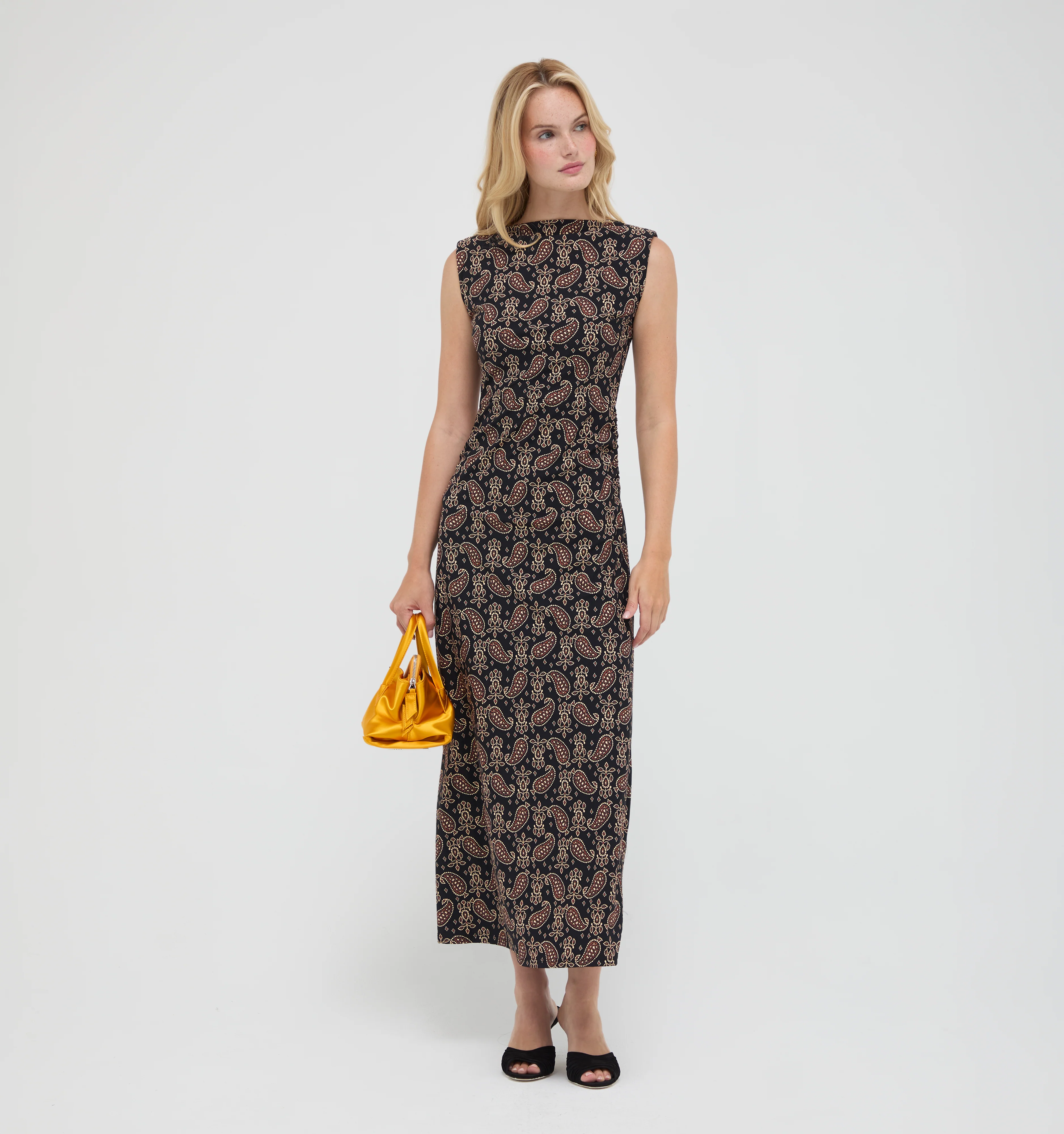 The Sloane Dress -  Duke Paisley Black