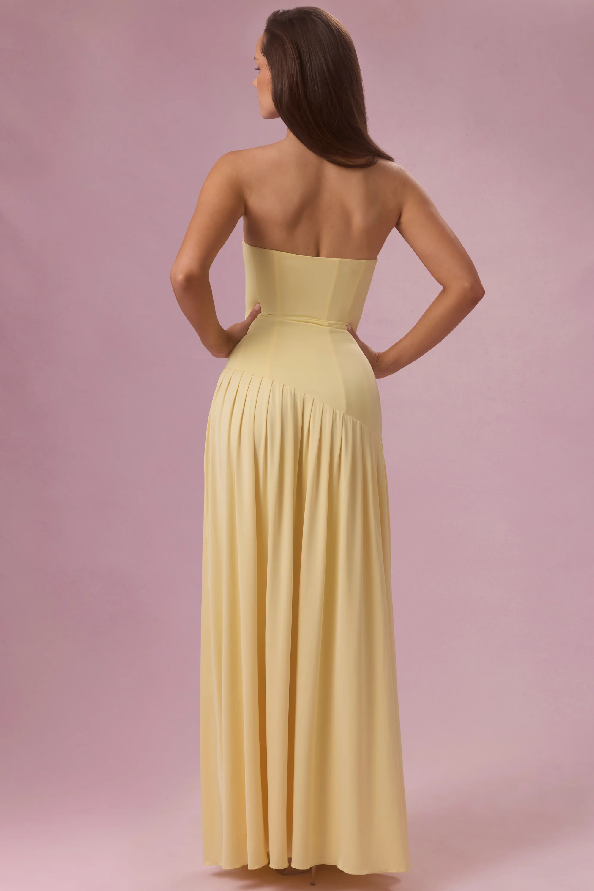 Jersey Strapless Gown in Butter