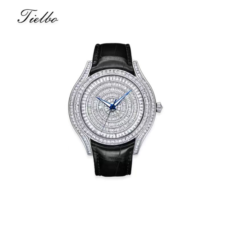Waltz Automatic Watch – Full Crystal, Elegant, 39×45mm T815M