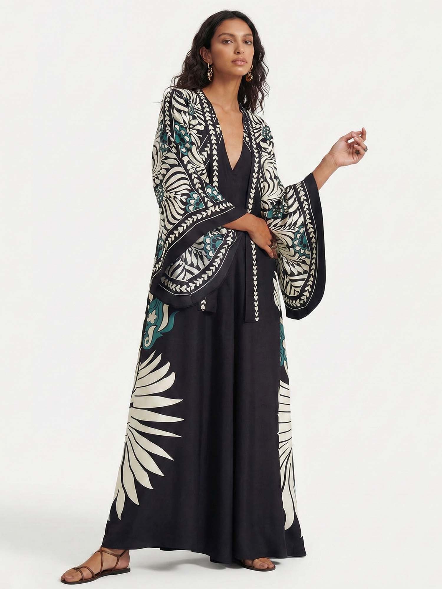Tropical Print Long Dress