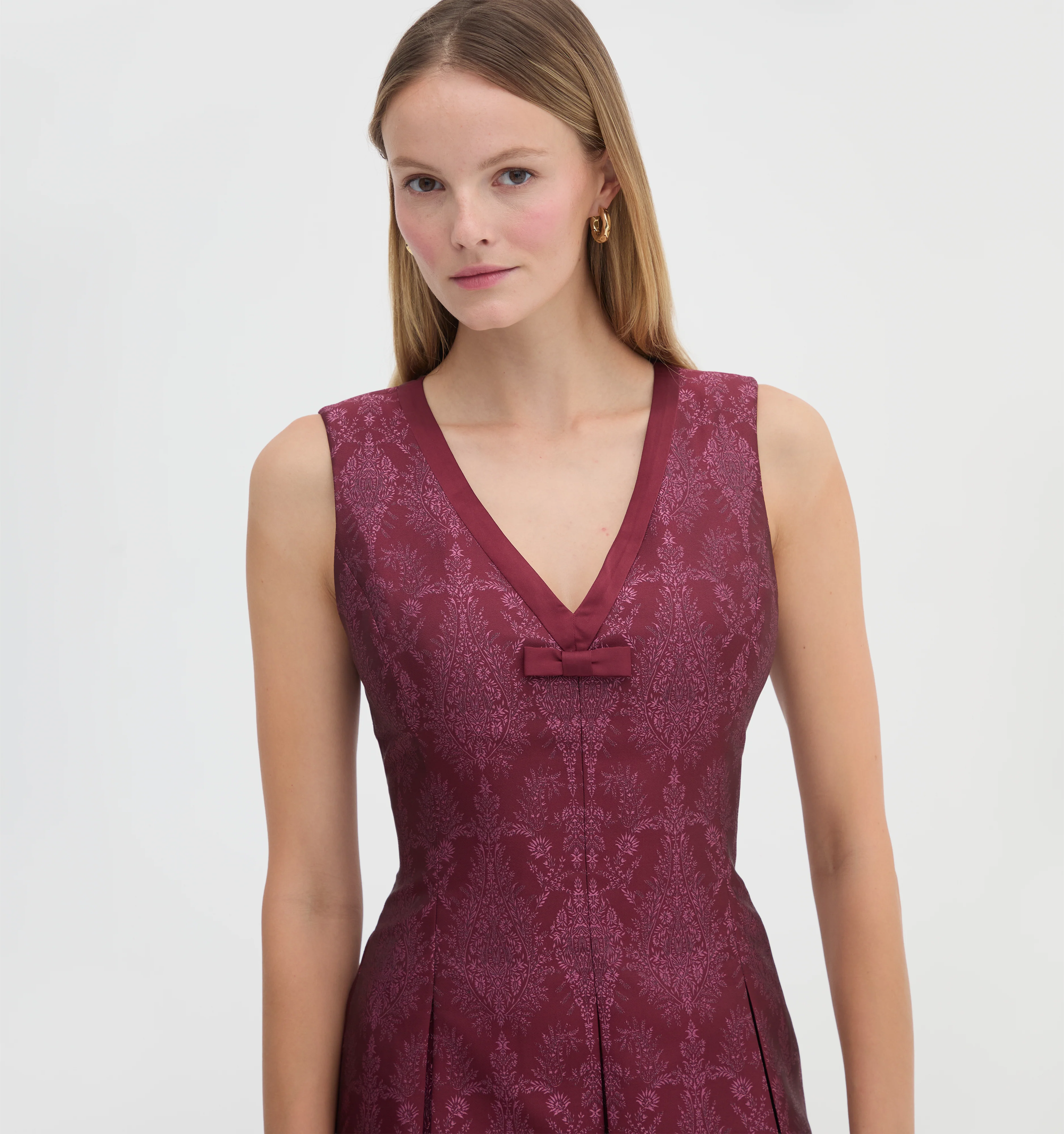 The Jadienne Dress - Plum Damask