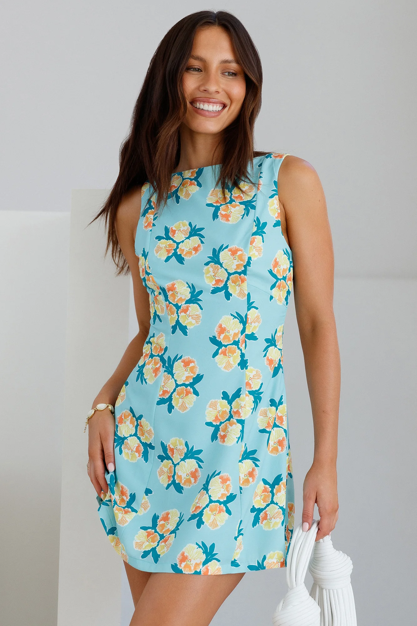 July Mini Dress Blue