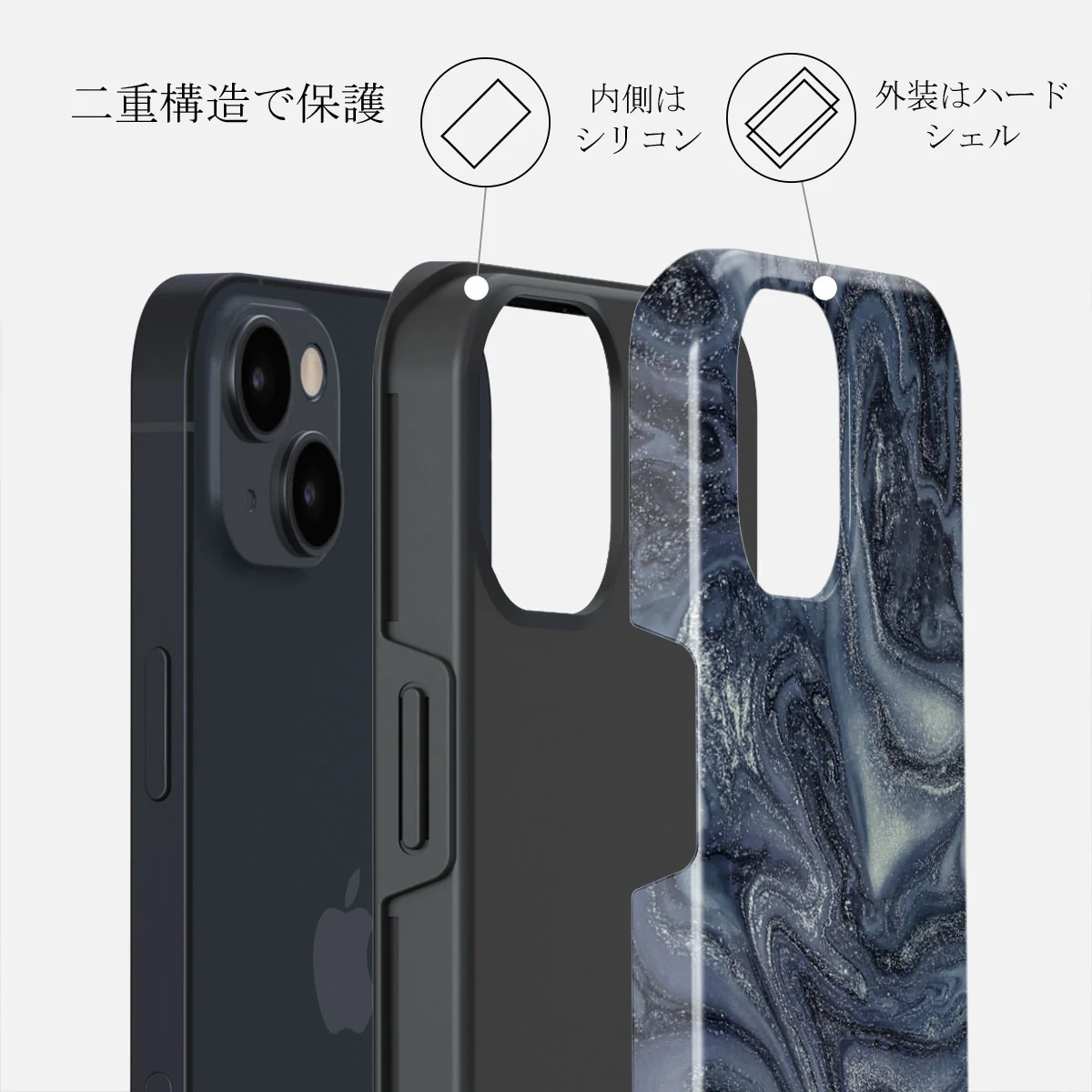 Navy Trench - Blue iPhone 13 ケース