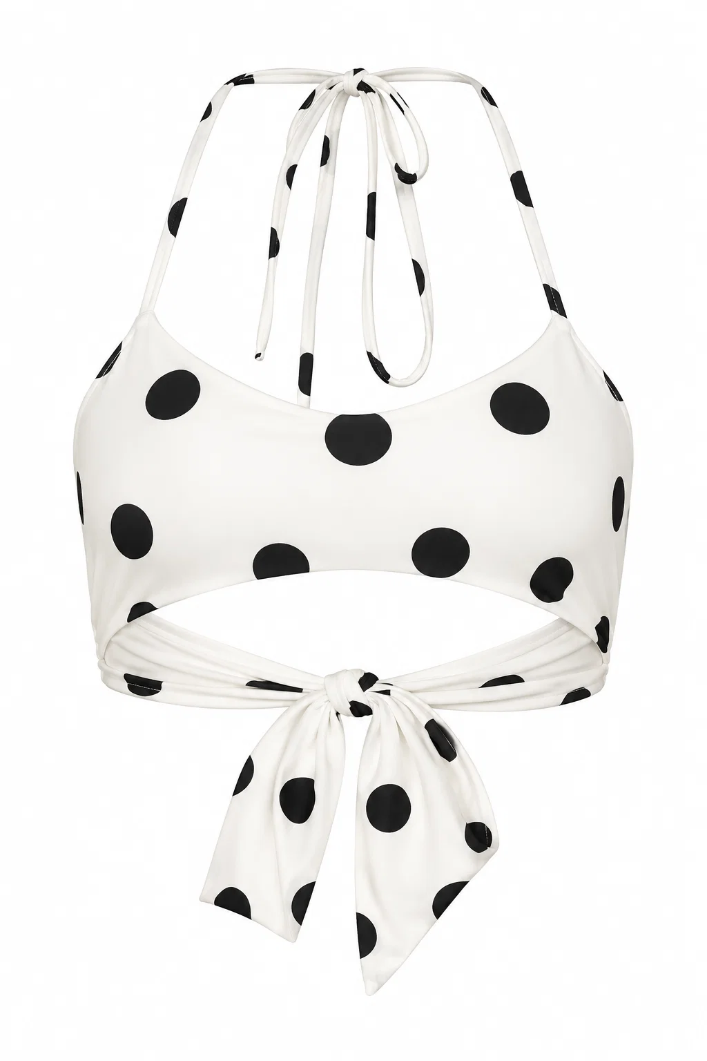 Polka Dot Halter Bandeau Top