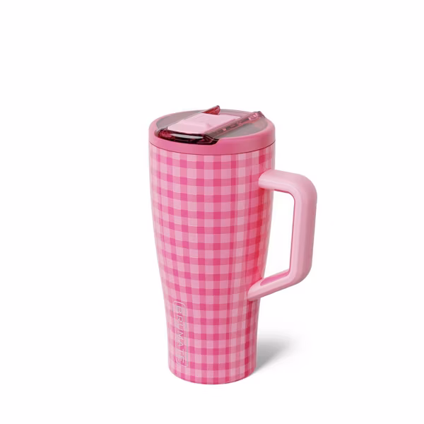 BruMate 30fl oz Stainless Steel Era Flip Water Bottle - Pink Gingham