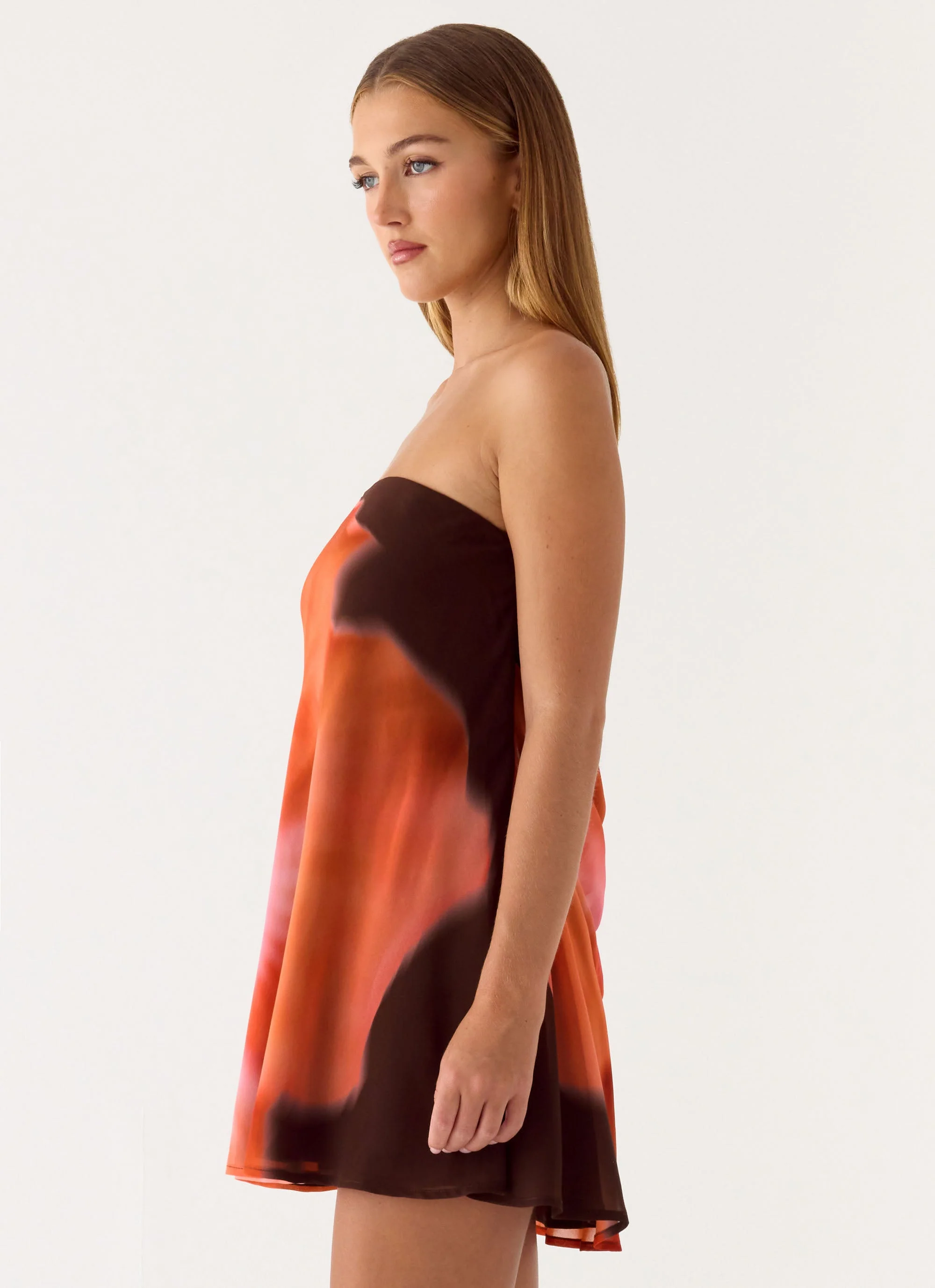 Marcita Mini Dress - Chocolate Blossom - luluinthesky