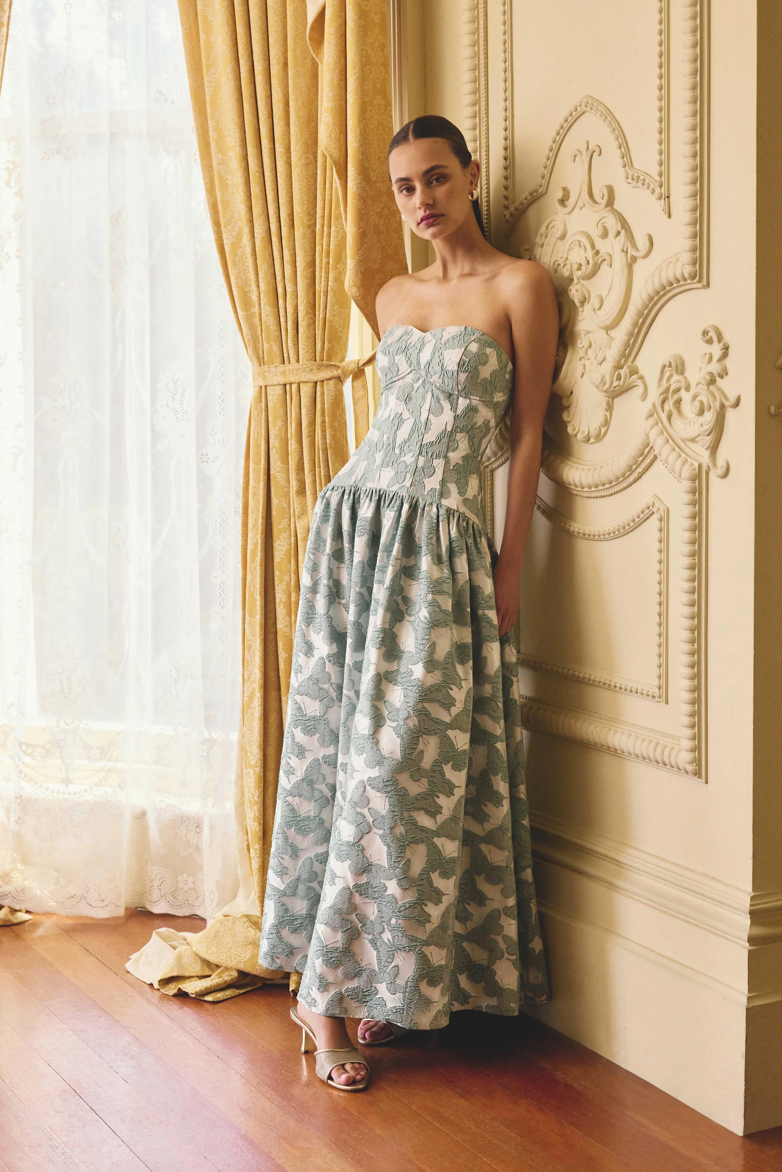 Lisette Sweetheart Gown in Sea Green
