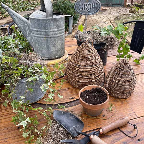 Grapevine Bee Skeps, Set of 2