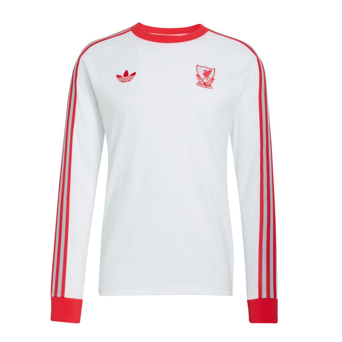LIVERPOOL FC  Retro-style ADIDAS Men's Long Sleeve Round Neck White JZ2543