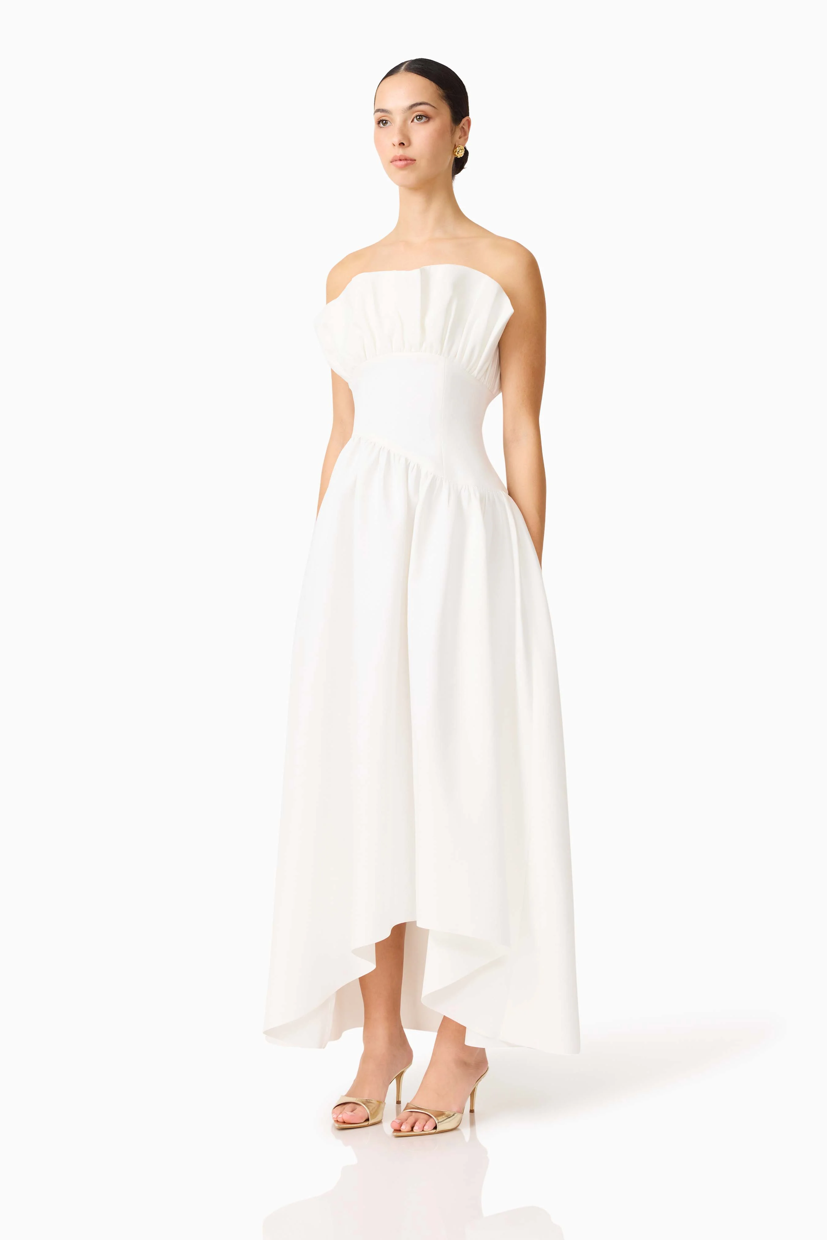 Laurel Sleeveless Maxi Dress In White