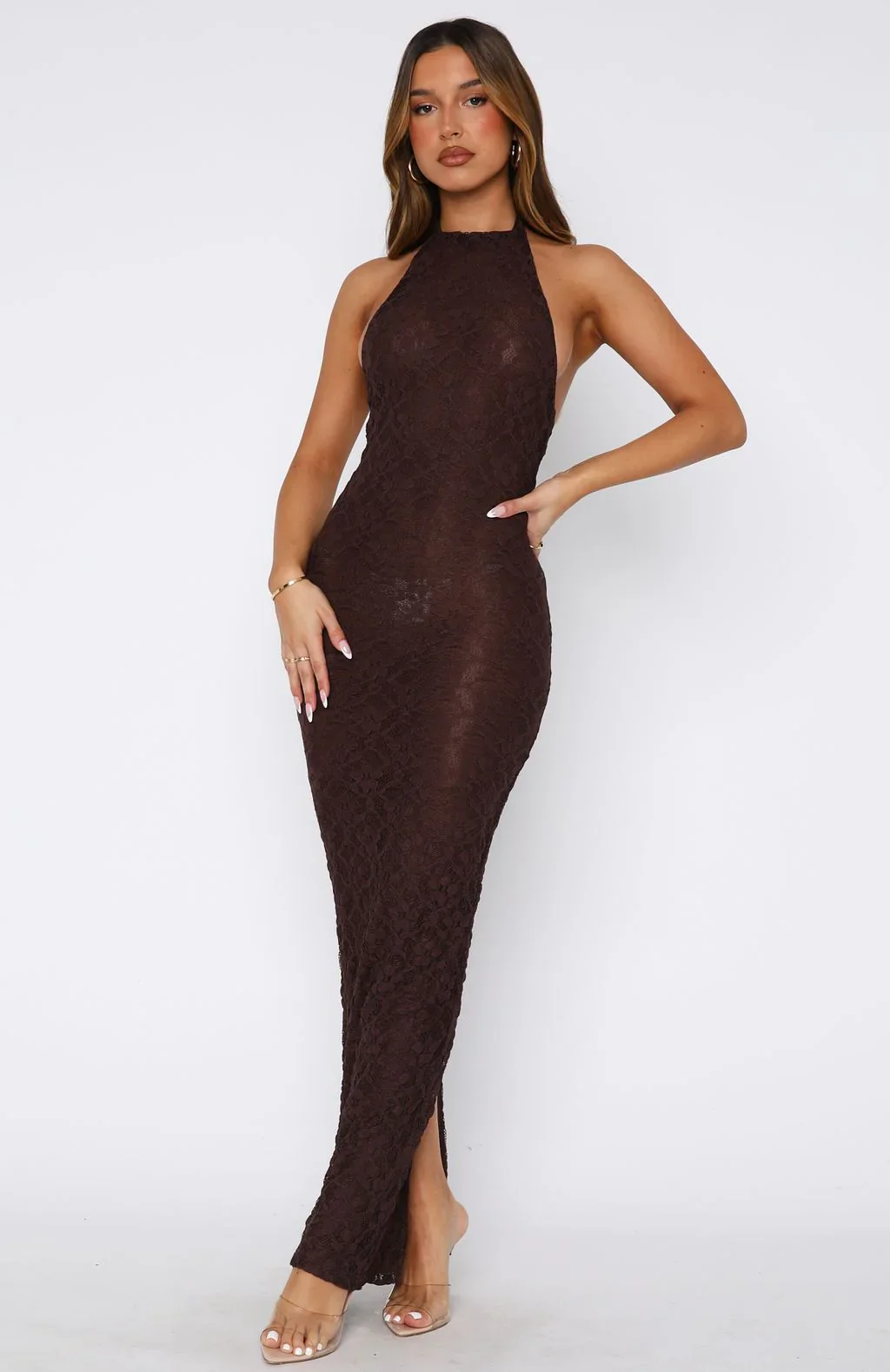 Centre Of Attention Maxi Dress Chocolate