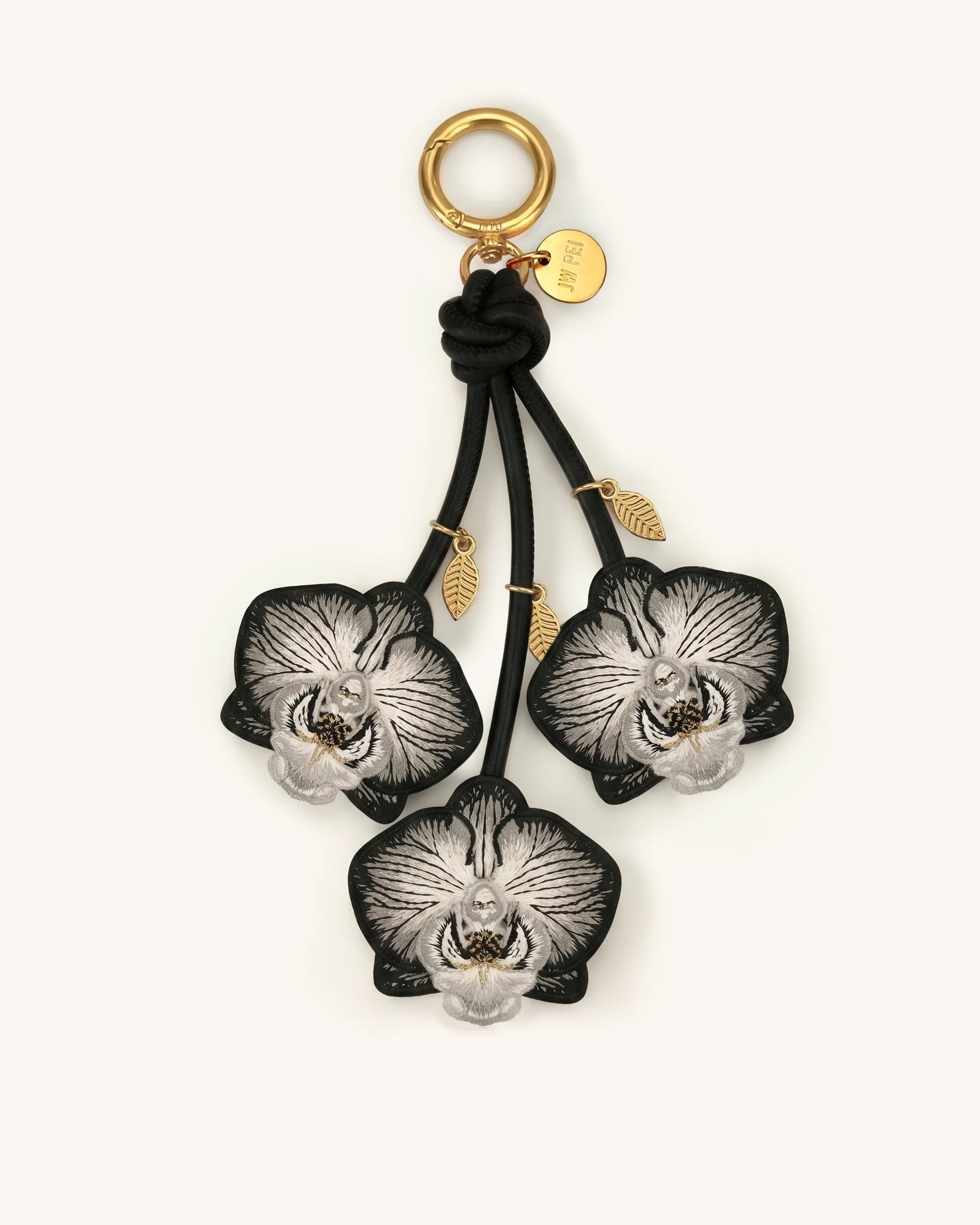 Orchid Bag Charm - Black