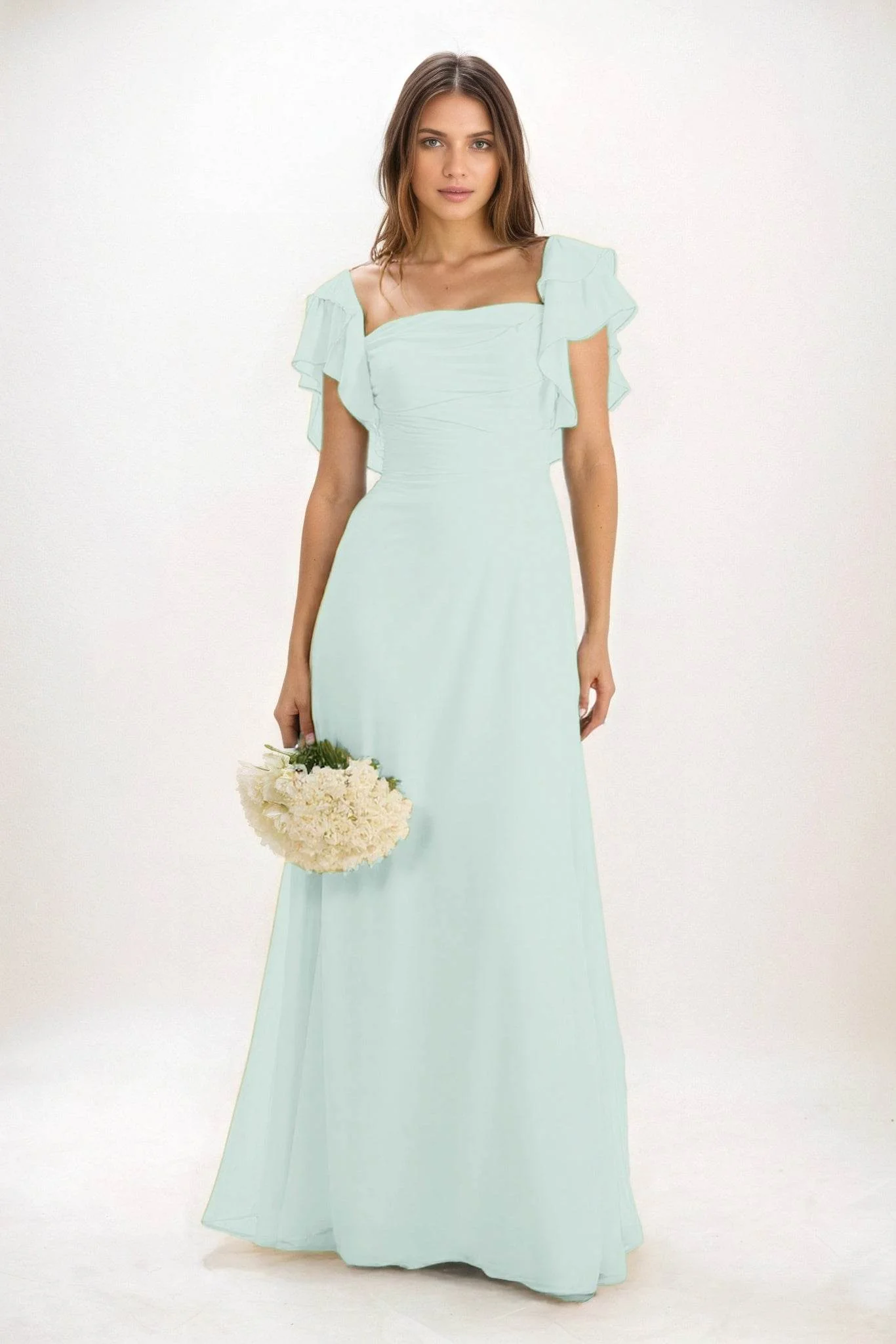 A-Line Maxi Chiffon Bridesmaid Dress CB0856