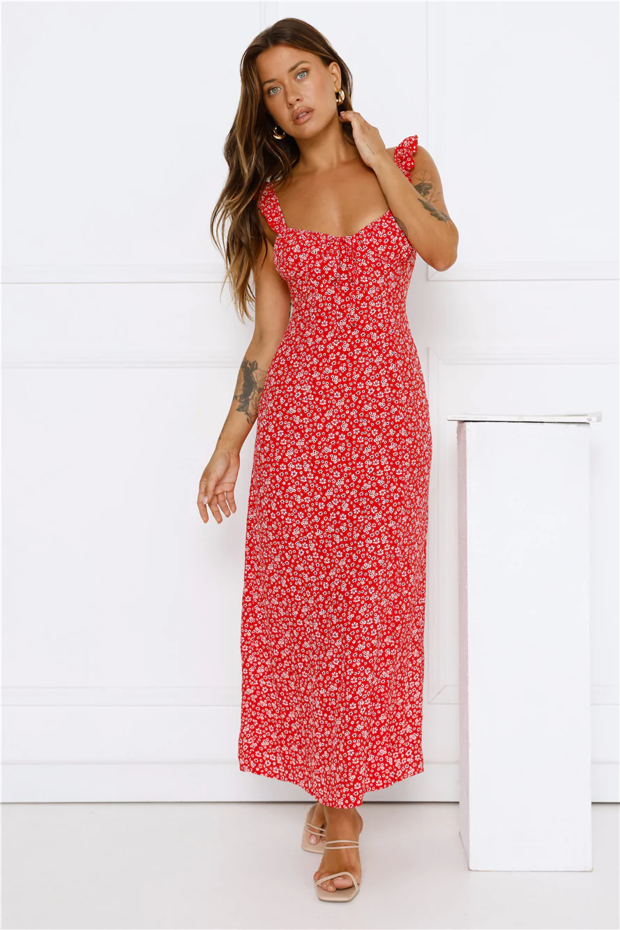 Here To Slay Maxi Dress Red