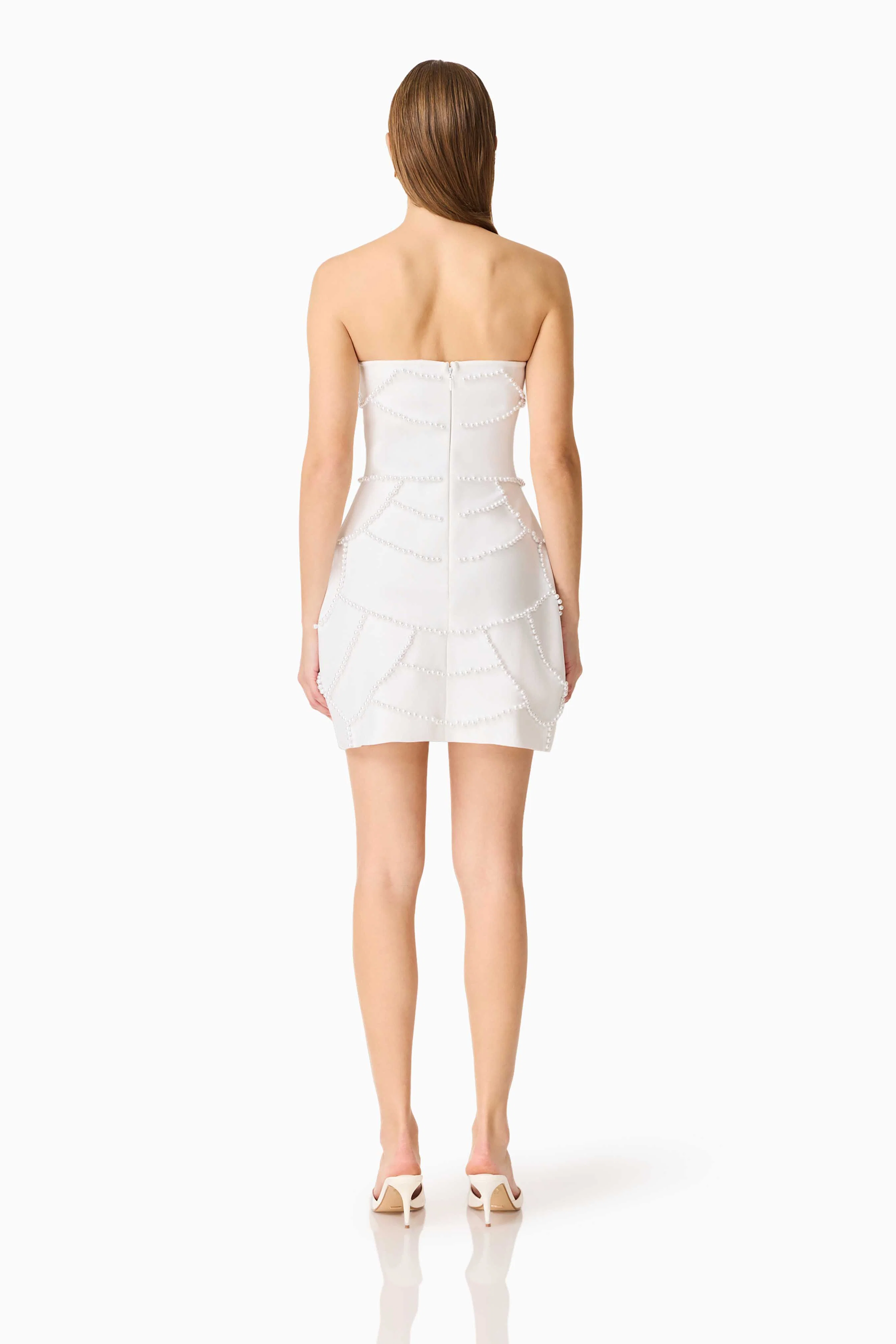 Lucine Strapless Mini Dress in White