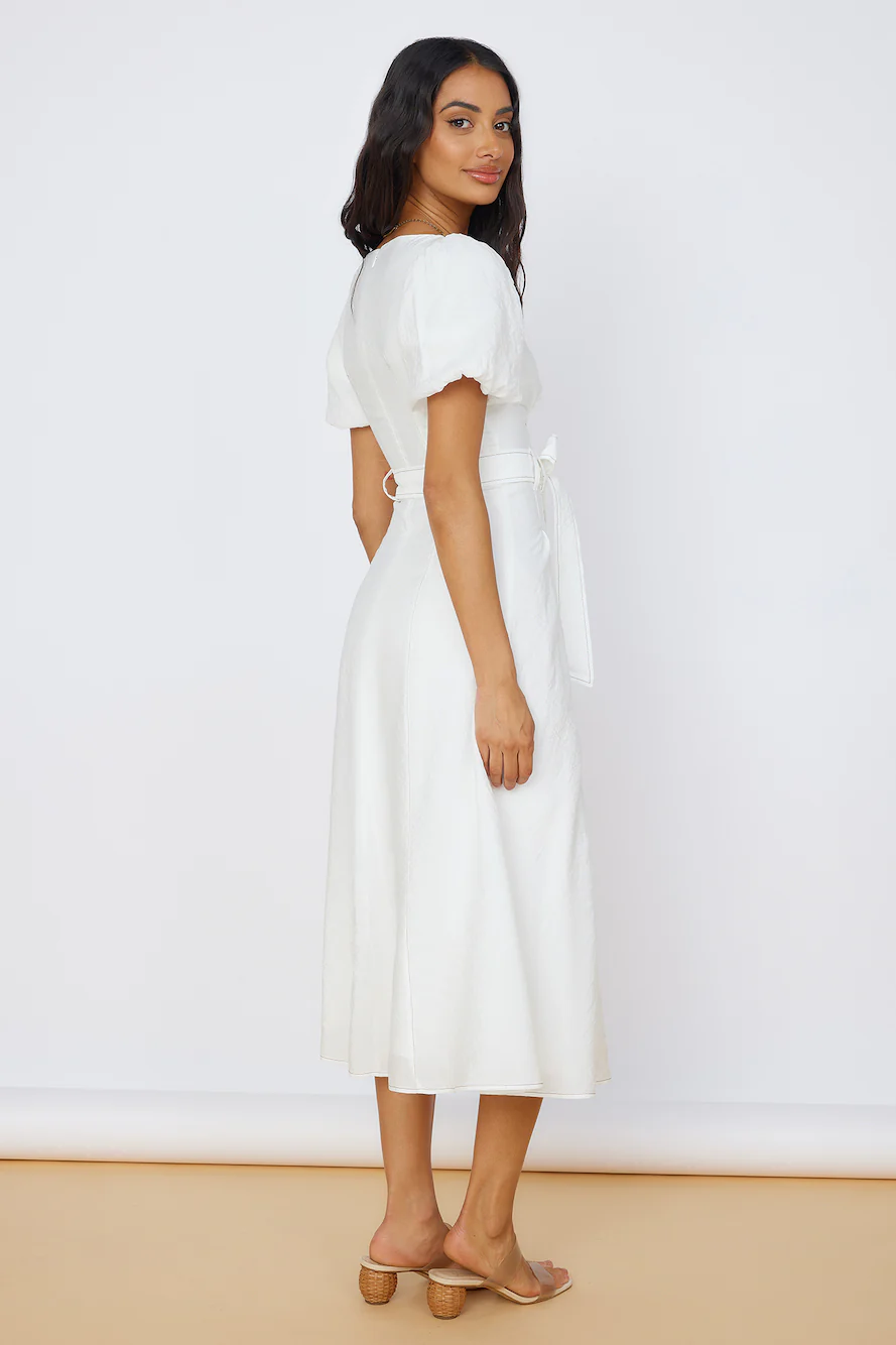 Starlight Serenade Midi Dress White - luluinthesky