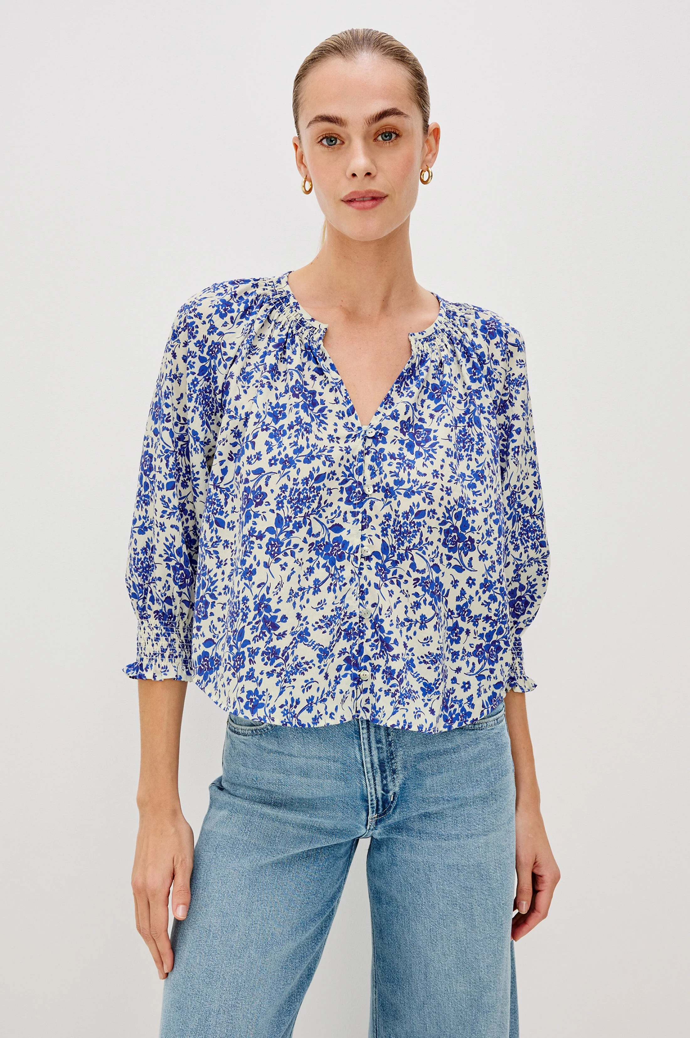 Mariah Shirt - Blue Marguerite
