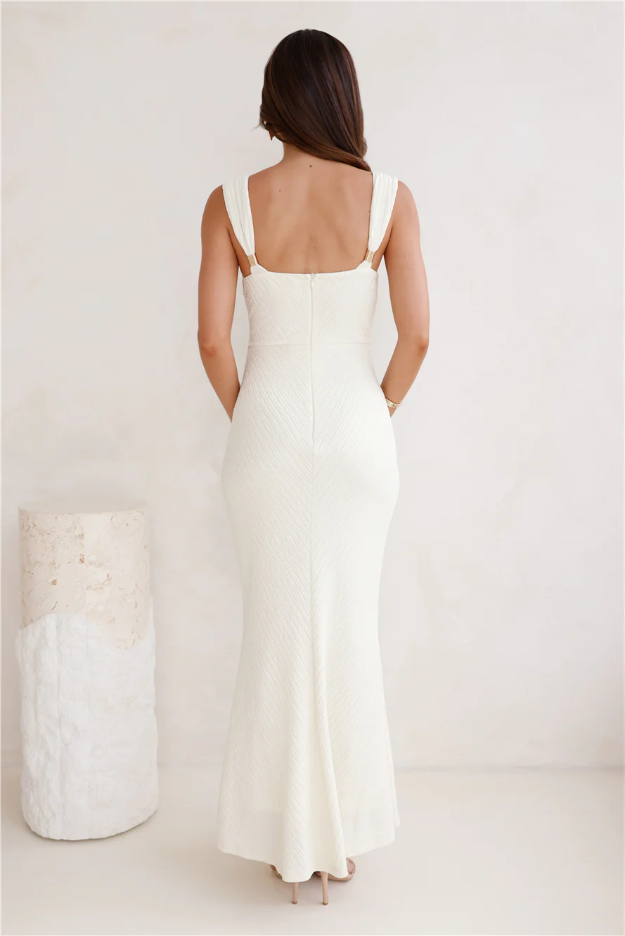 Seychelles Island Maxi Dress Off White - luluinthesky