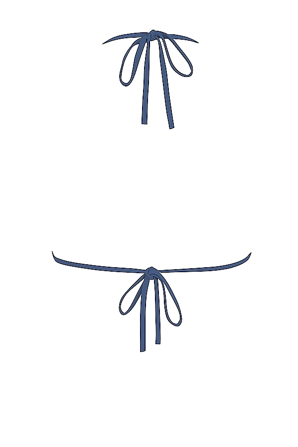 Deep Blue Halter Neck Bikini Top