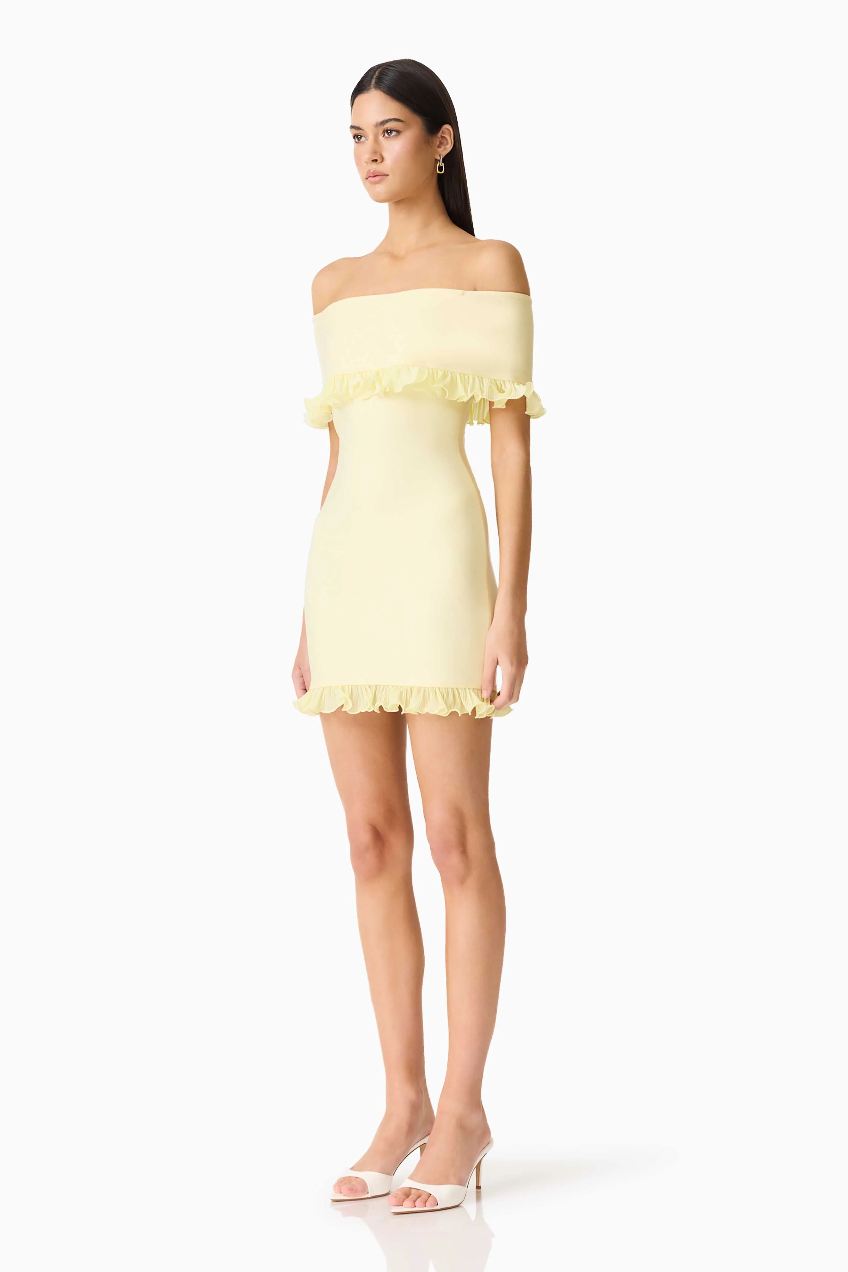 CURAAE Catiana Mini Dress in Yellow