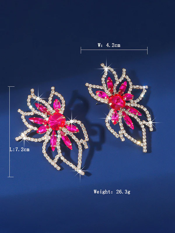 Flower Shape Drop Earrings