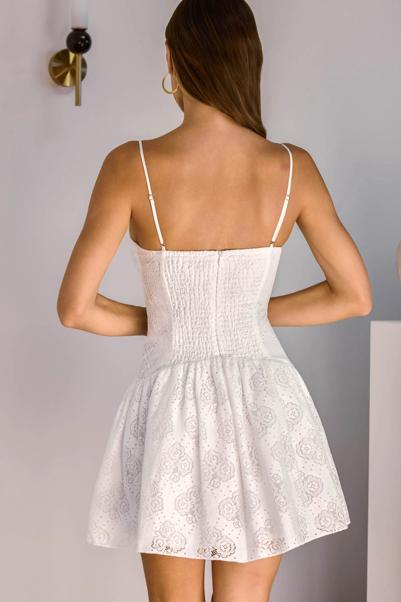 Love In Lights Mini Dress White - luluinthesky
