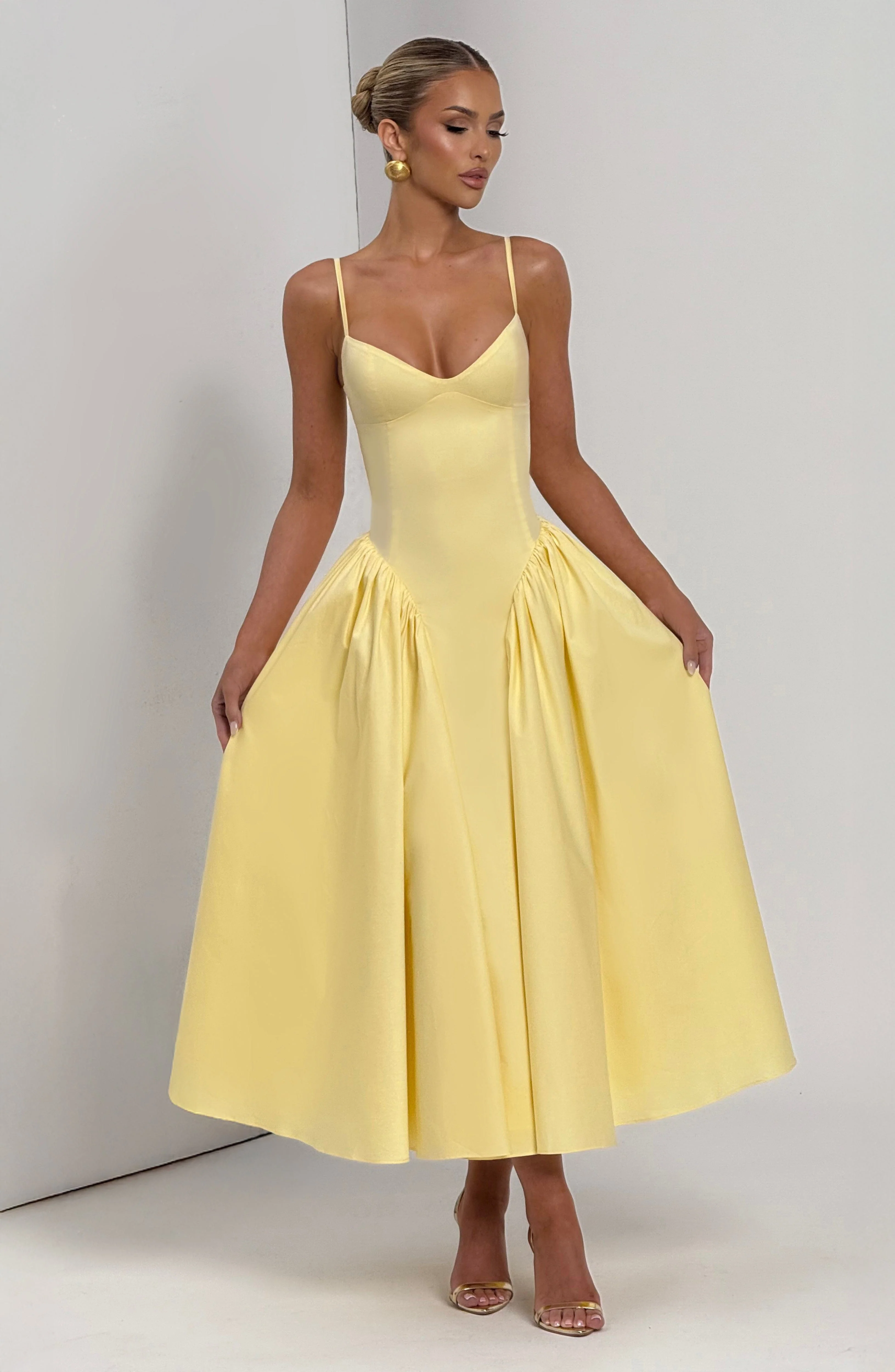 Emerson Midi Dress - Lemon