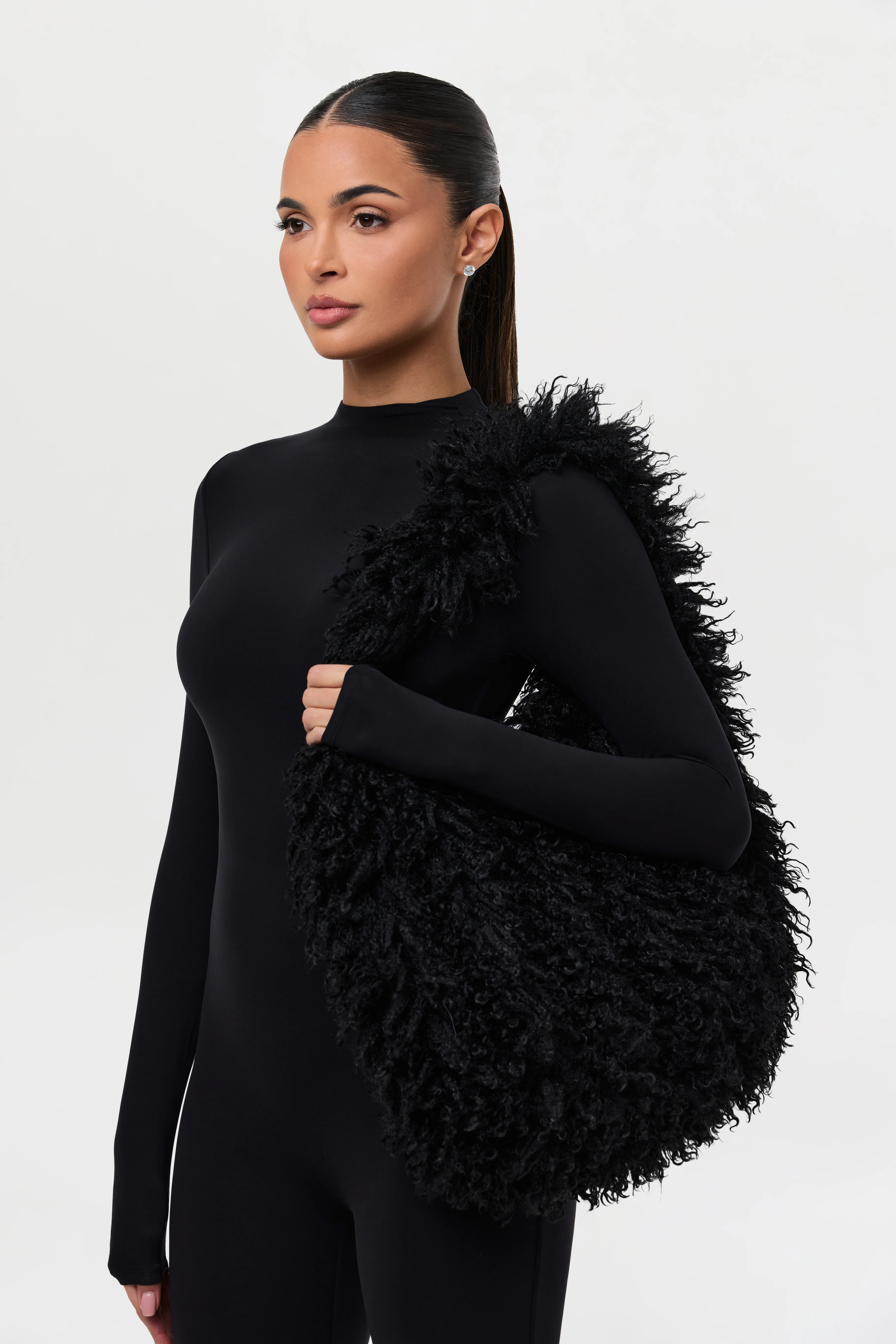 Faux Fur Plush Shoulder Bag