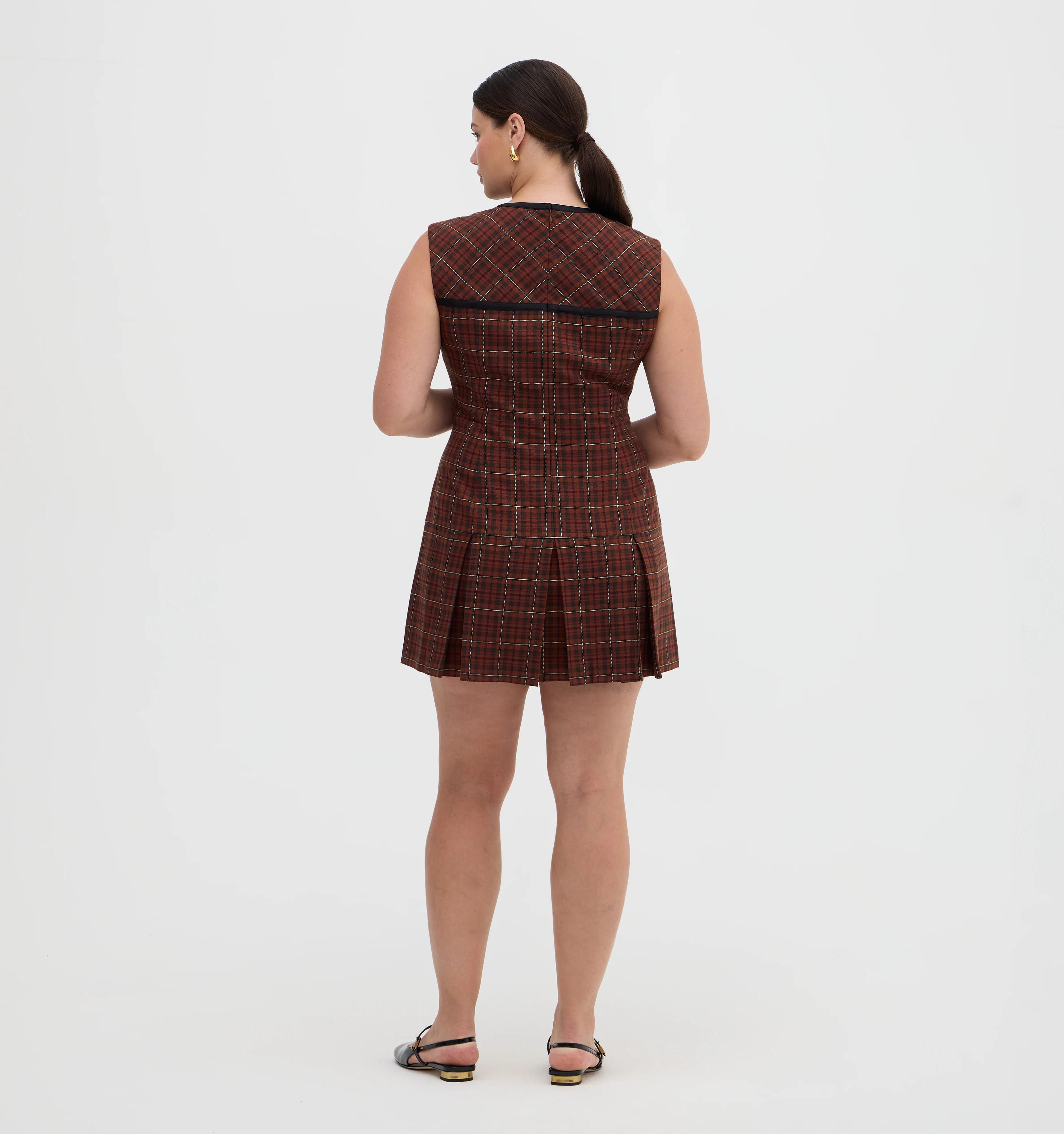 The Michelle Dress - Chestnut Plaid