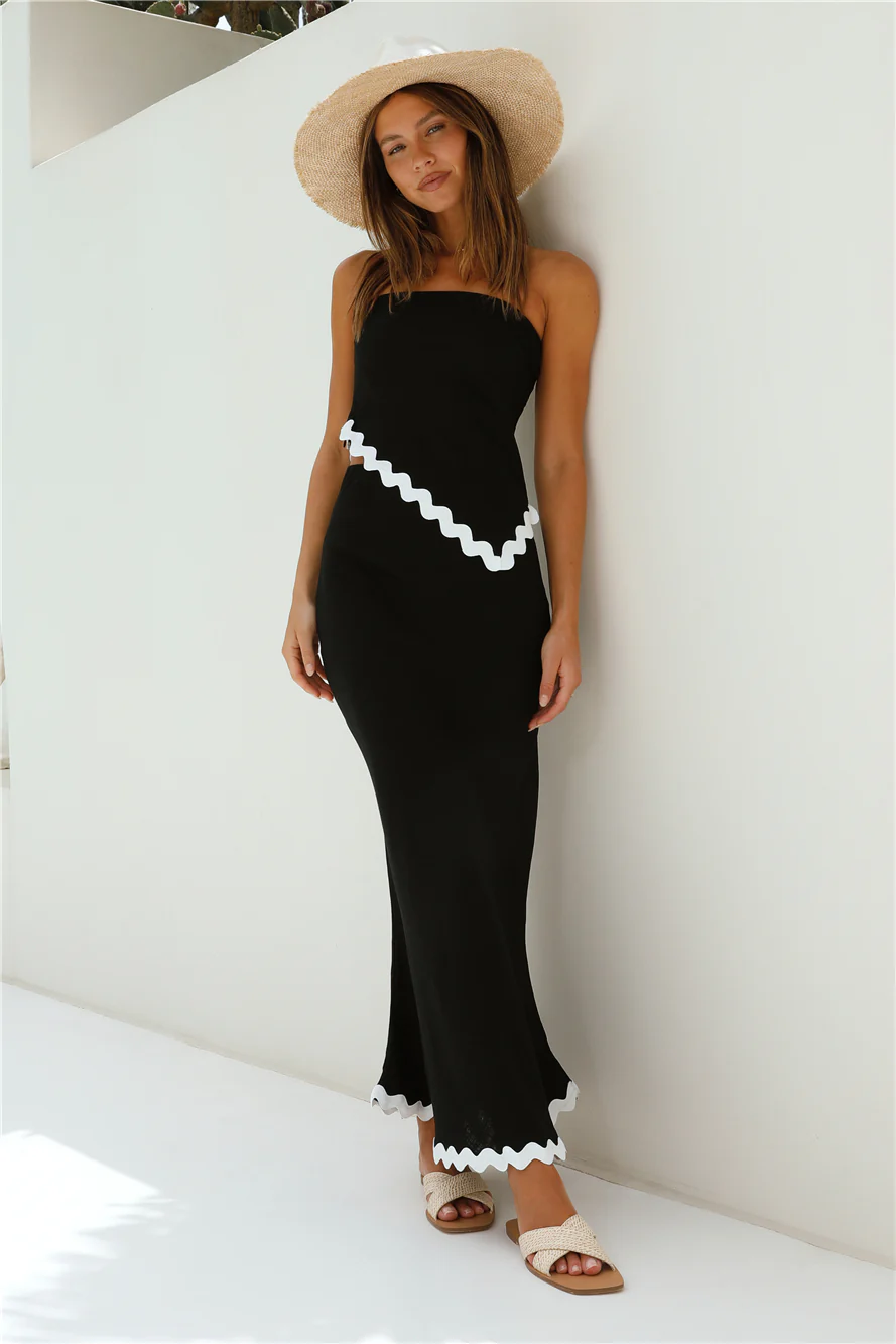 Found You Asymmetrical Top Black - luluinthesky