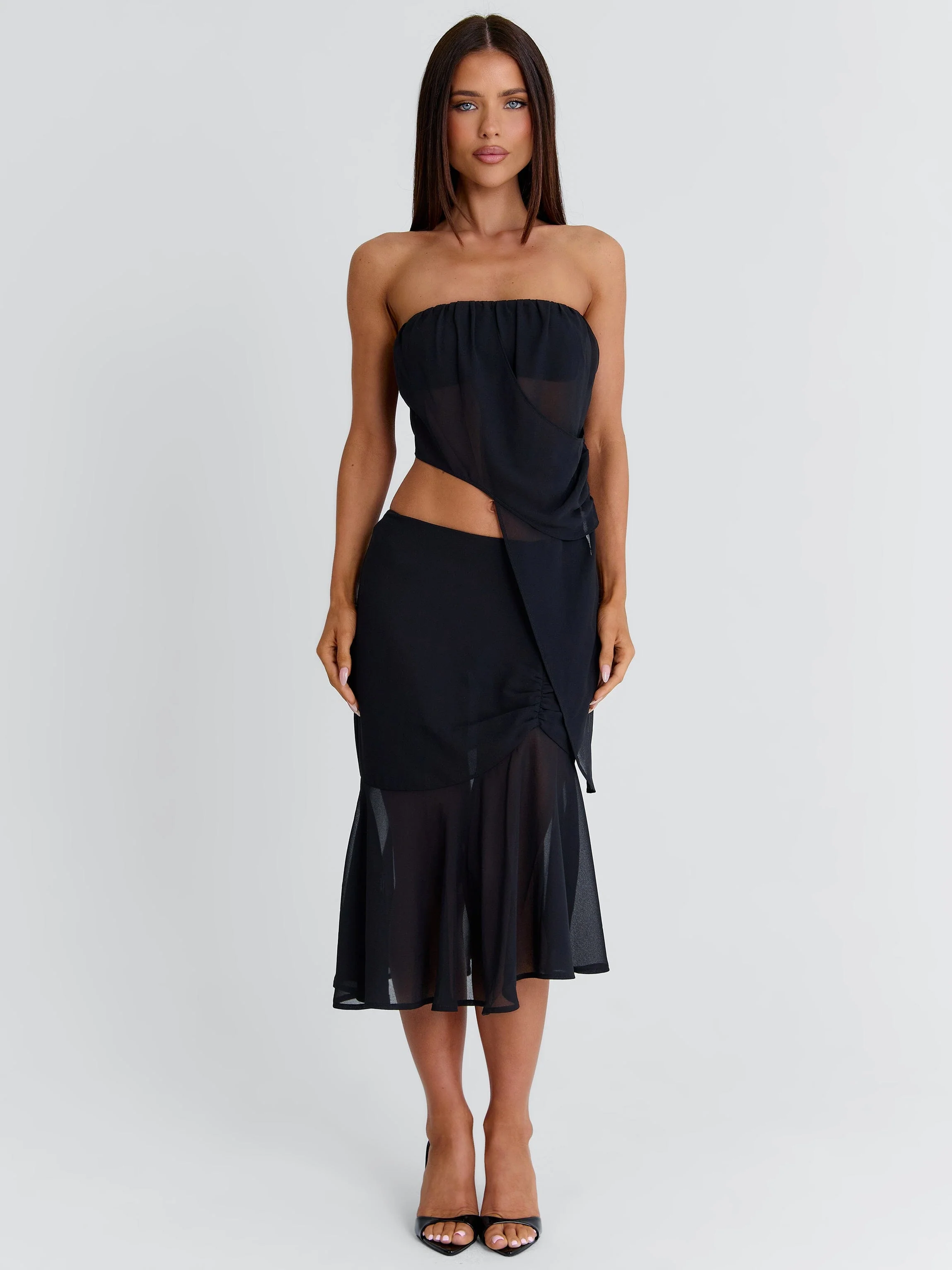 Itzeli Midi Skirt Black