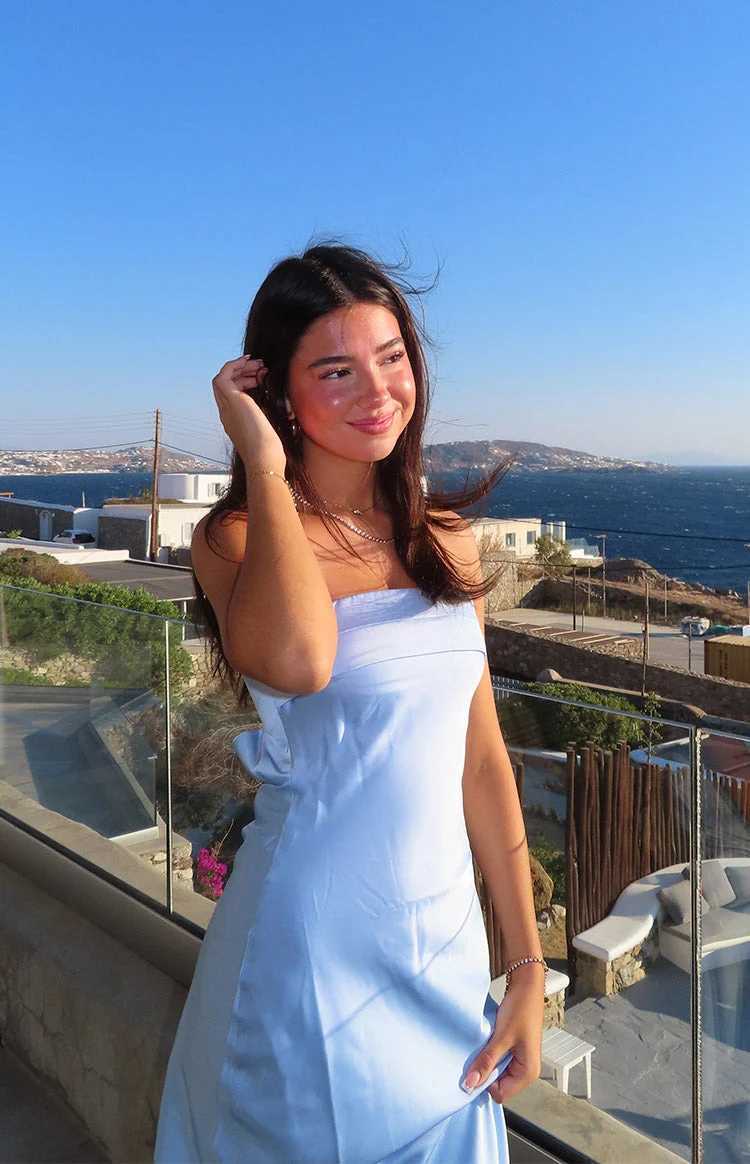 Maiah Blue Formal Maxi Dress