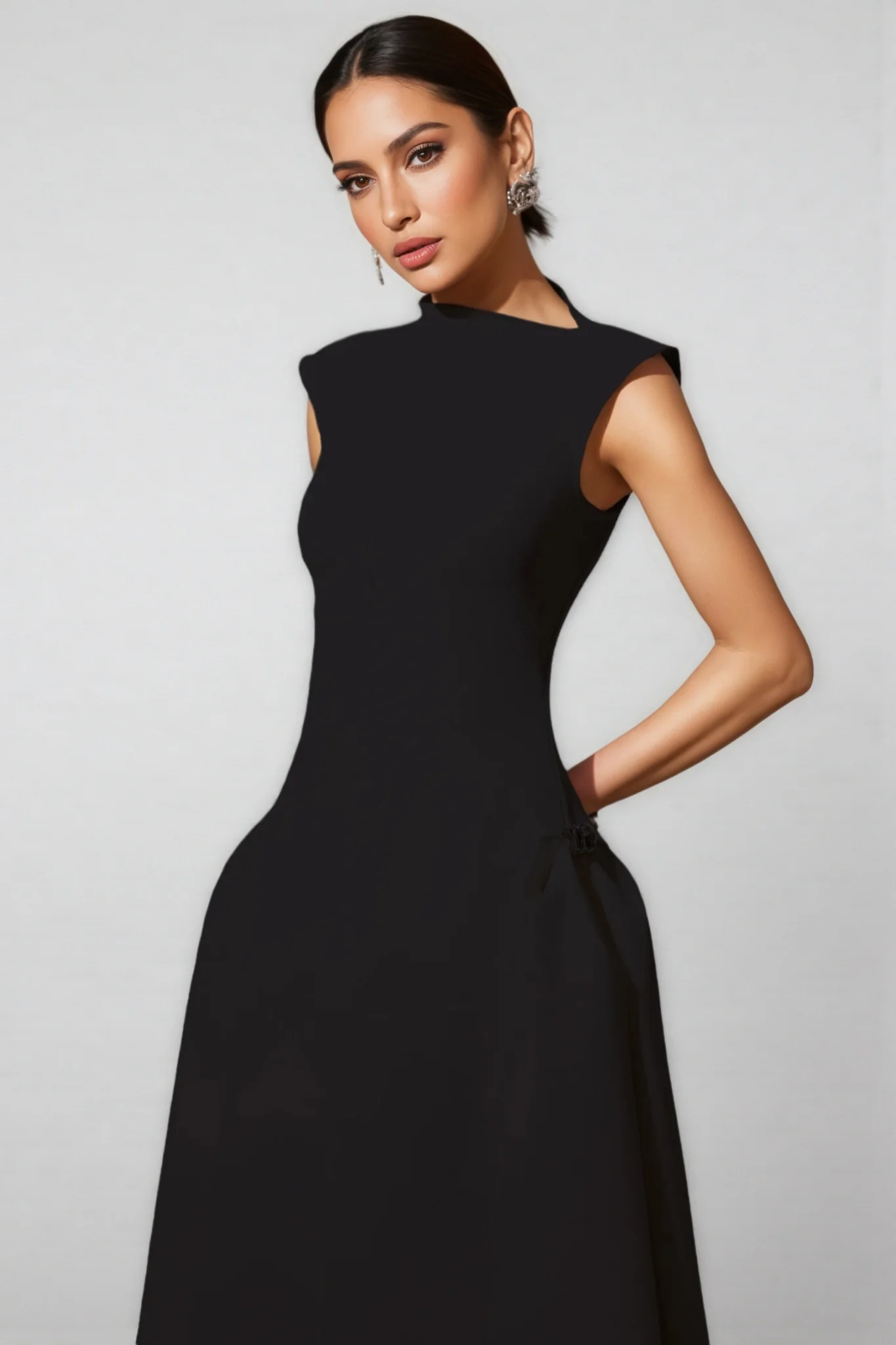 Oana Choker Sleeveless Maxi Dress