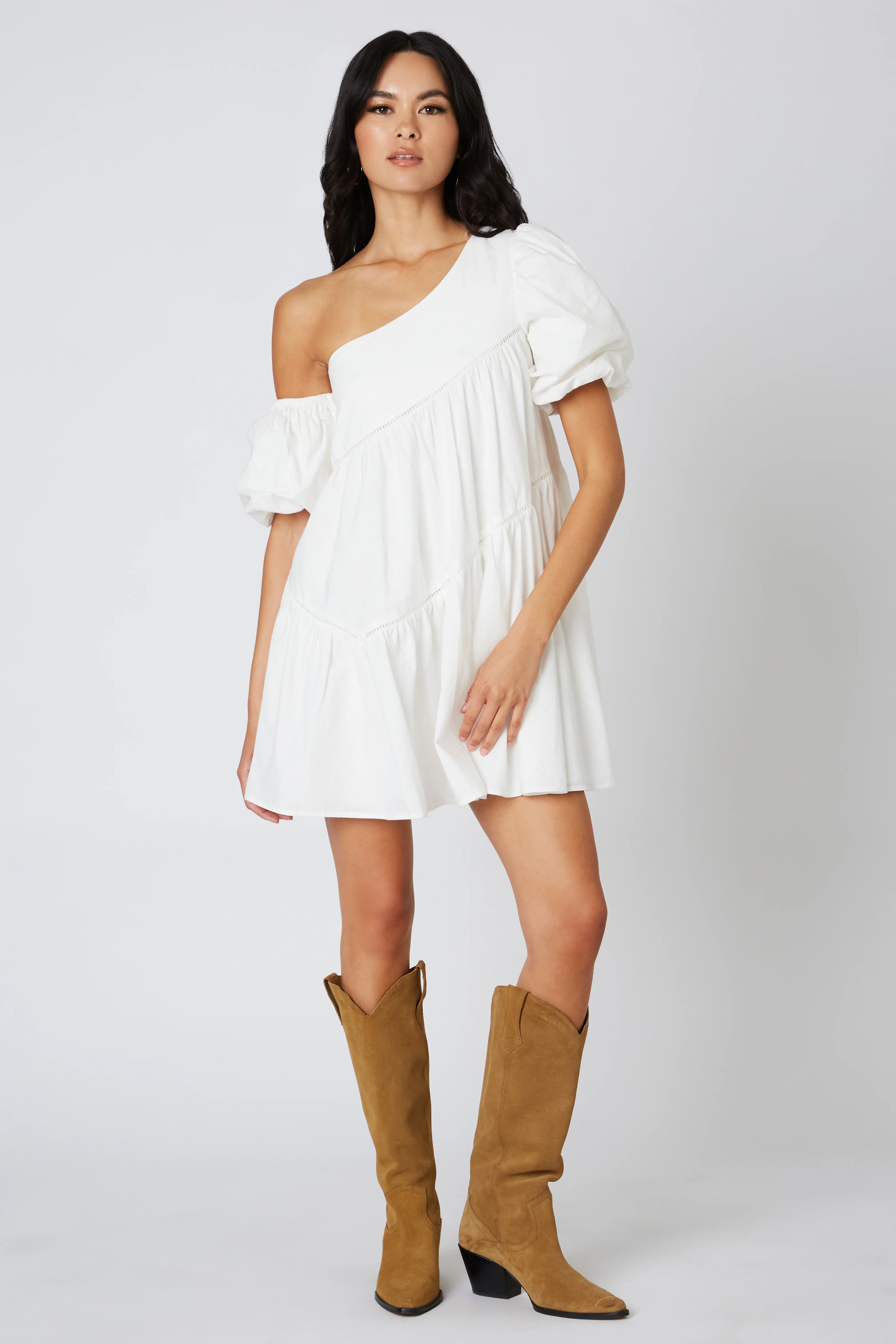 Cold Shoulder Trapeze Dress