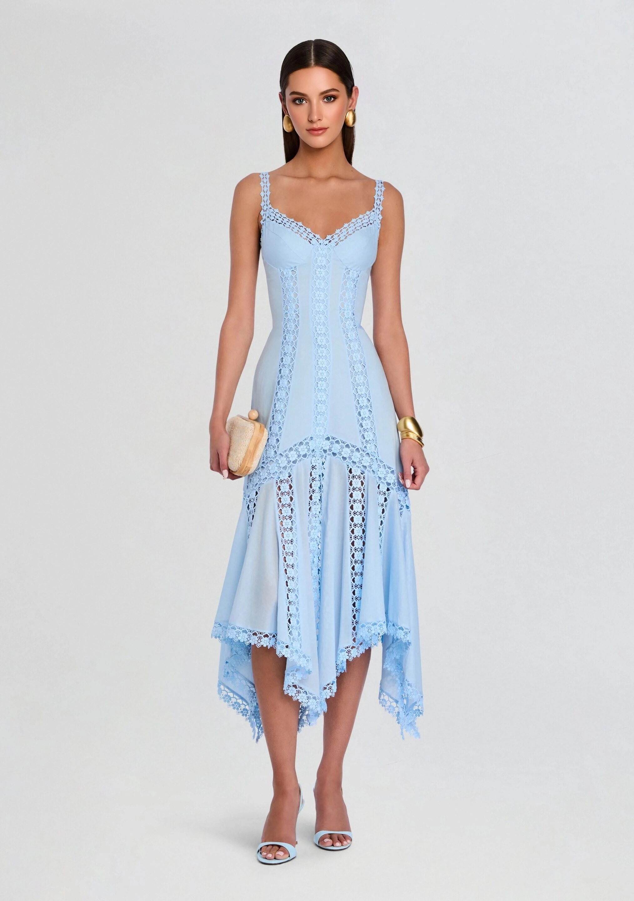 Blossel Long Dress - Blue Artic