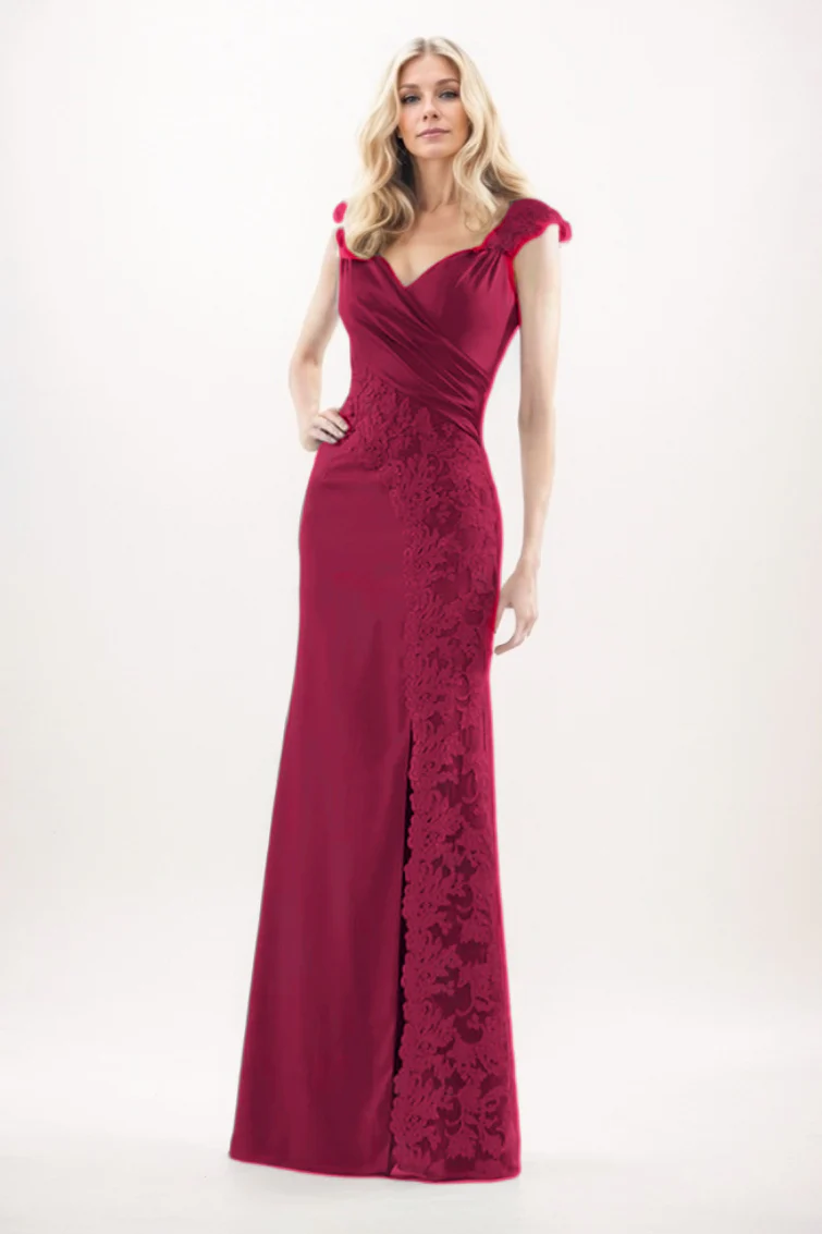 Sheath-Column Maxi Chiffon Mother Of The Bride Dress CM0275