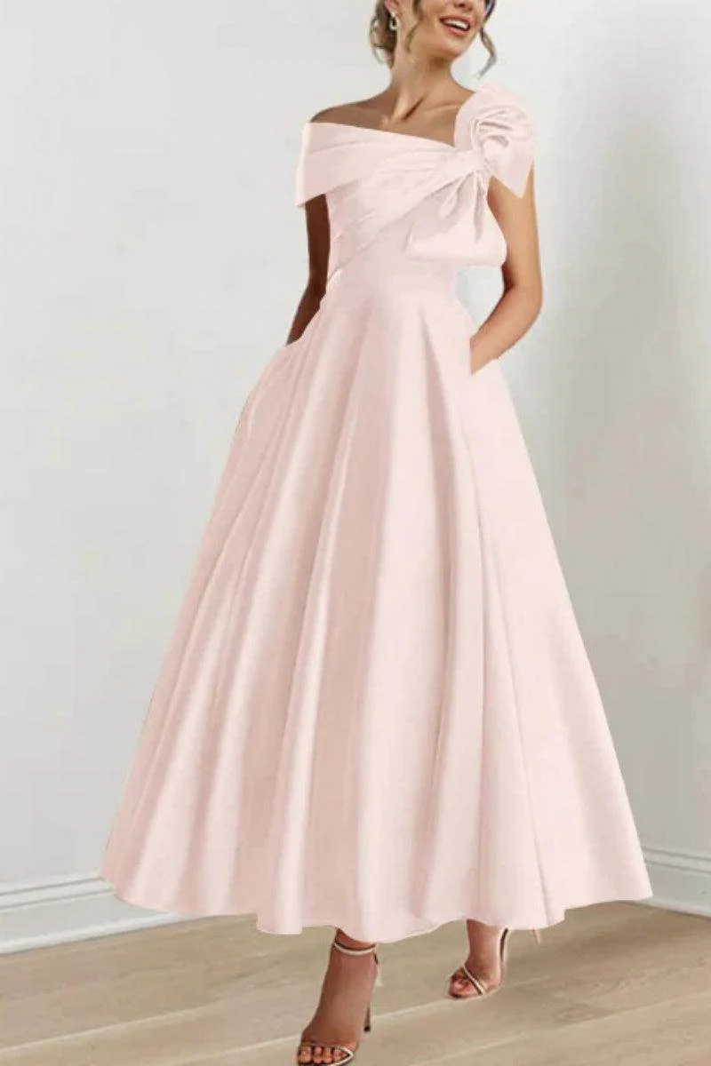 A Line Off The Shoulder Mother Dresses with Bows CM0333
