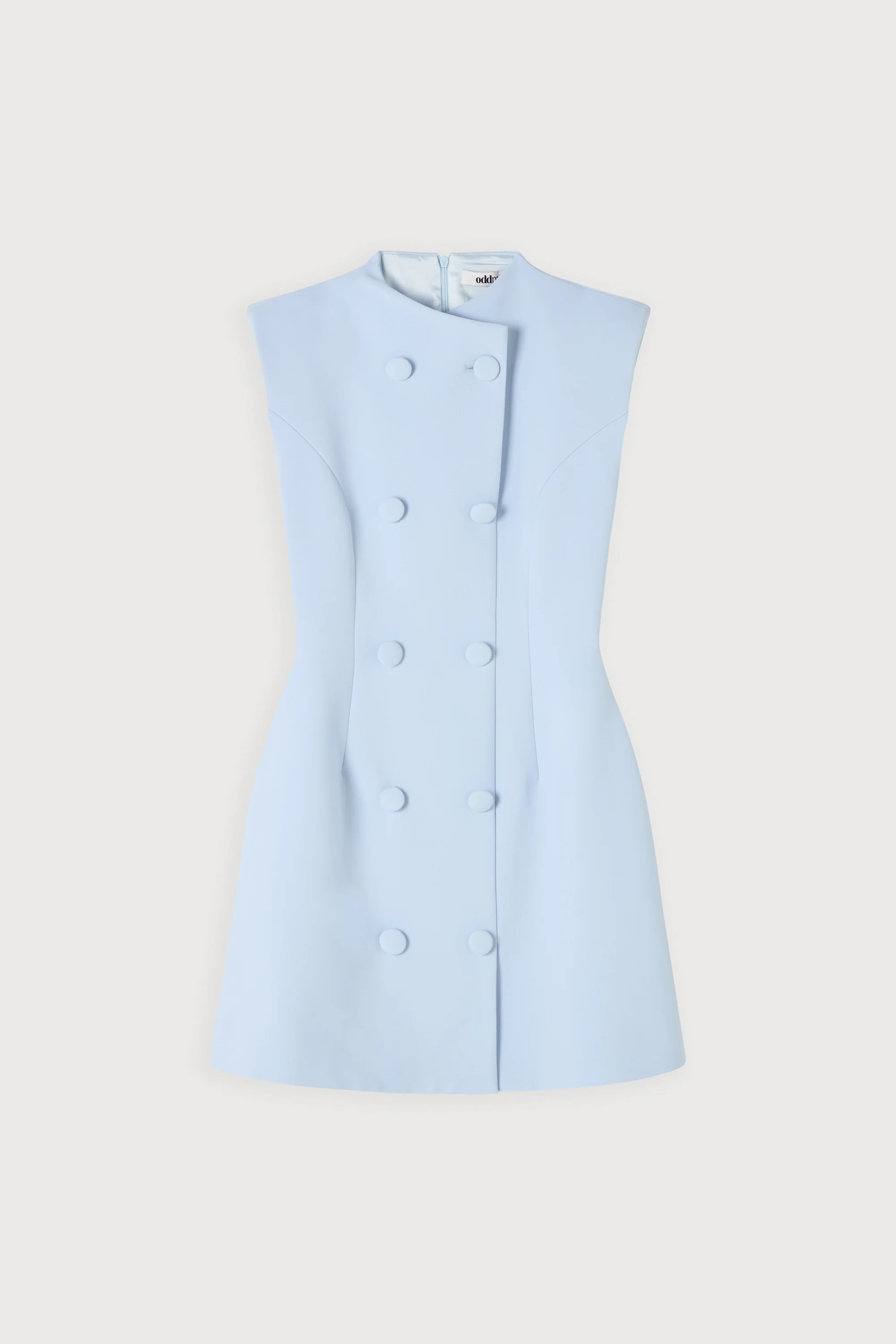 Sleeveless Button Mini Dress