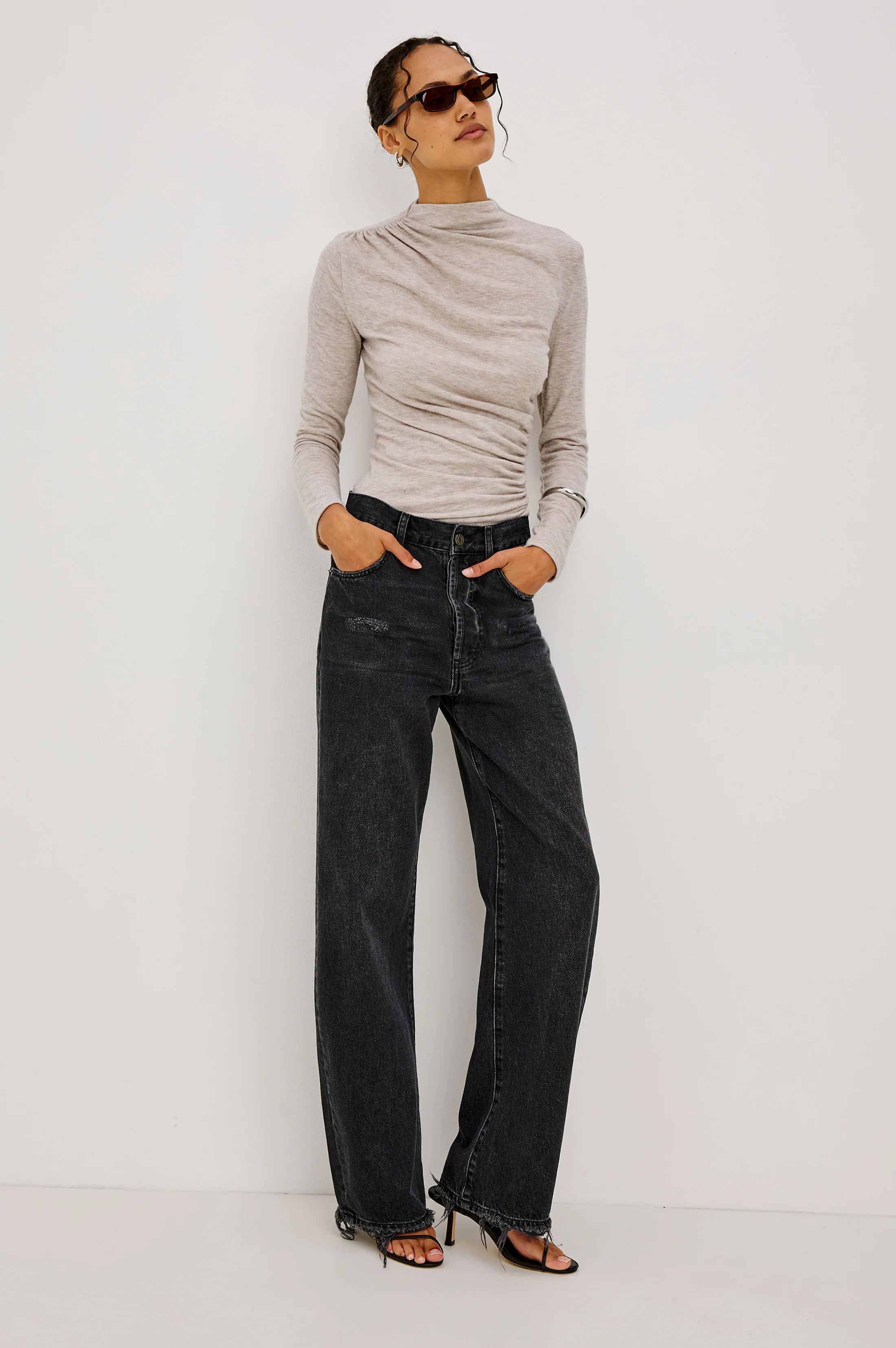 Joelle Top - Heather Oatmeal