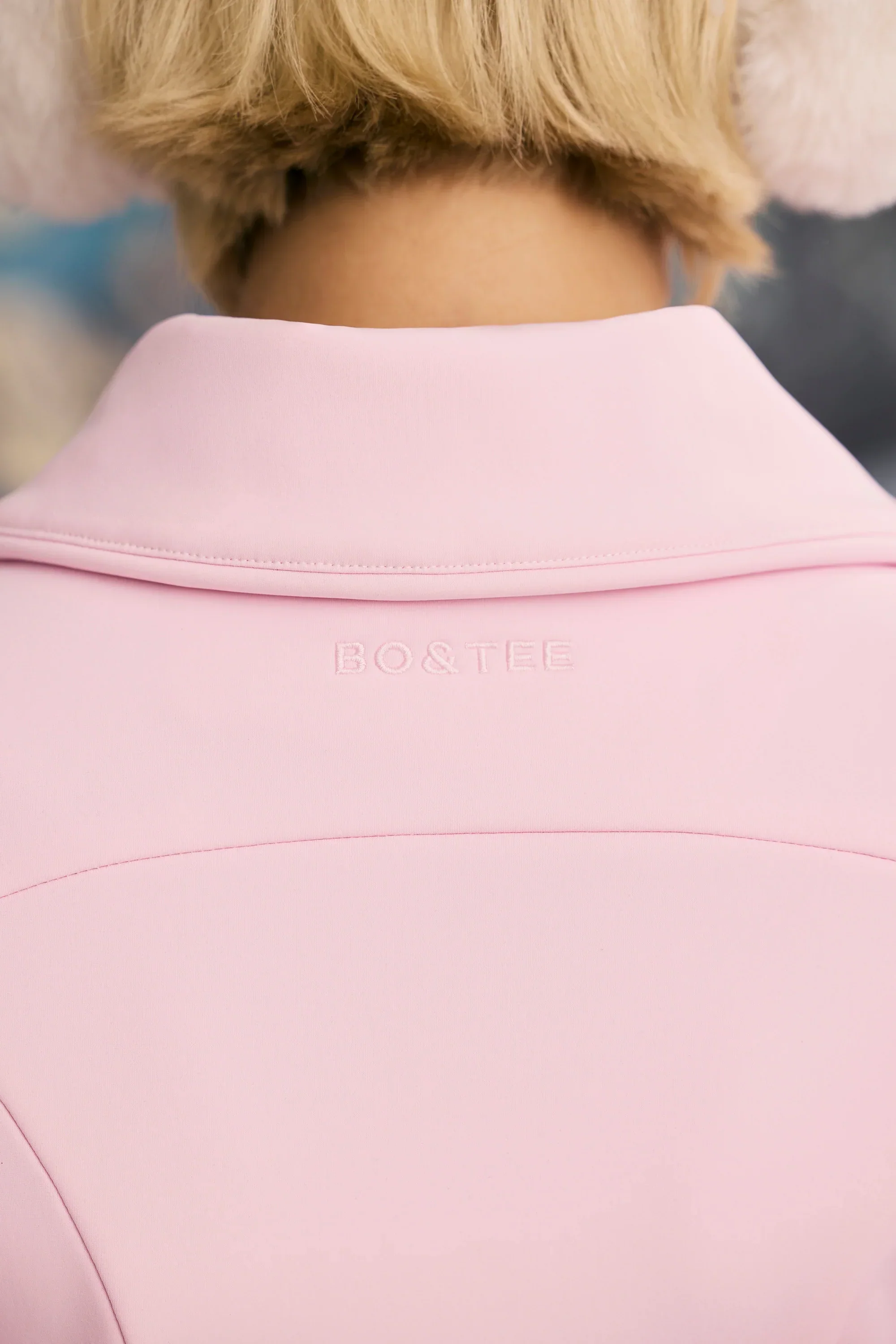 Fleece-Lined Belted Ski Suit in Pastel Pink - luluinthesky