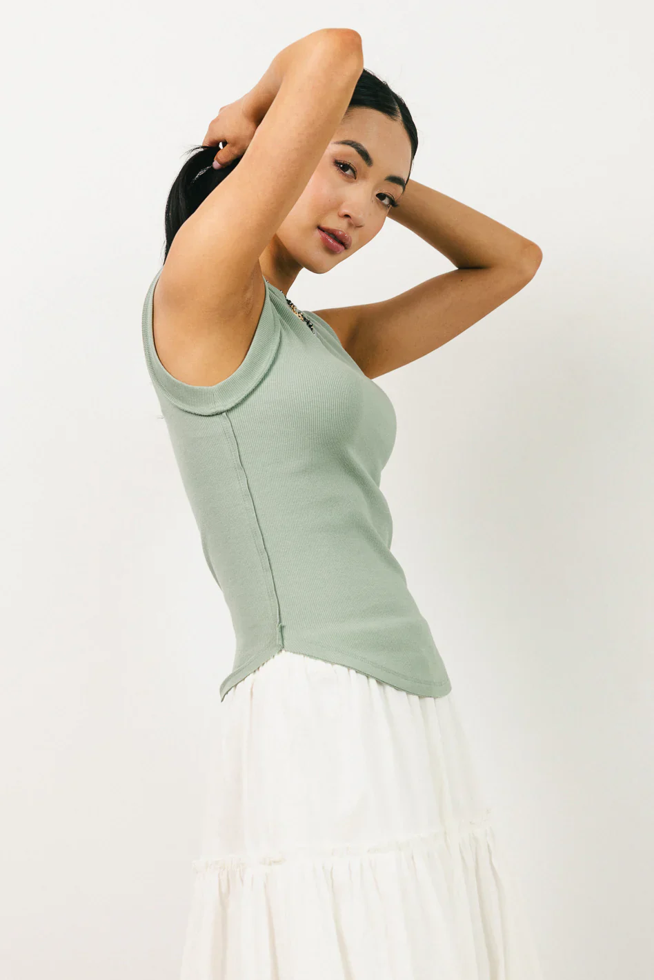 Kimberly Tank Top in Sage