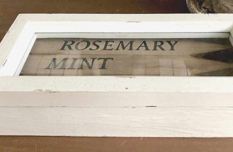 Set of 9 Wooden Herb Stakes in a Box