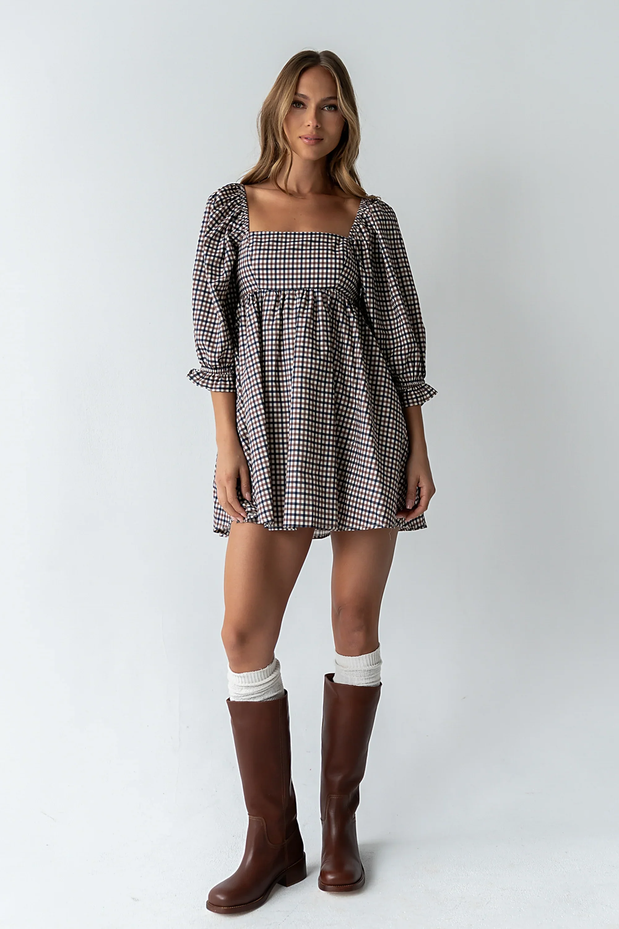 Wren Gingham Mini Dress