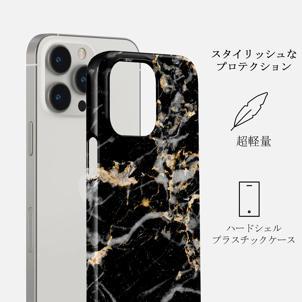 Make A Wish - Gold Marble iPhone 14 Pro Max ケース